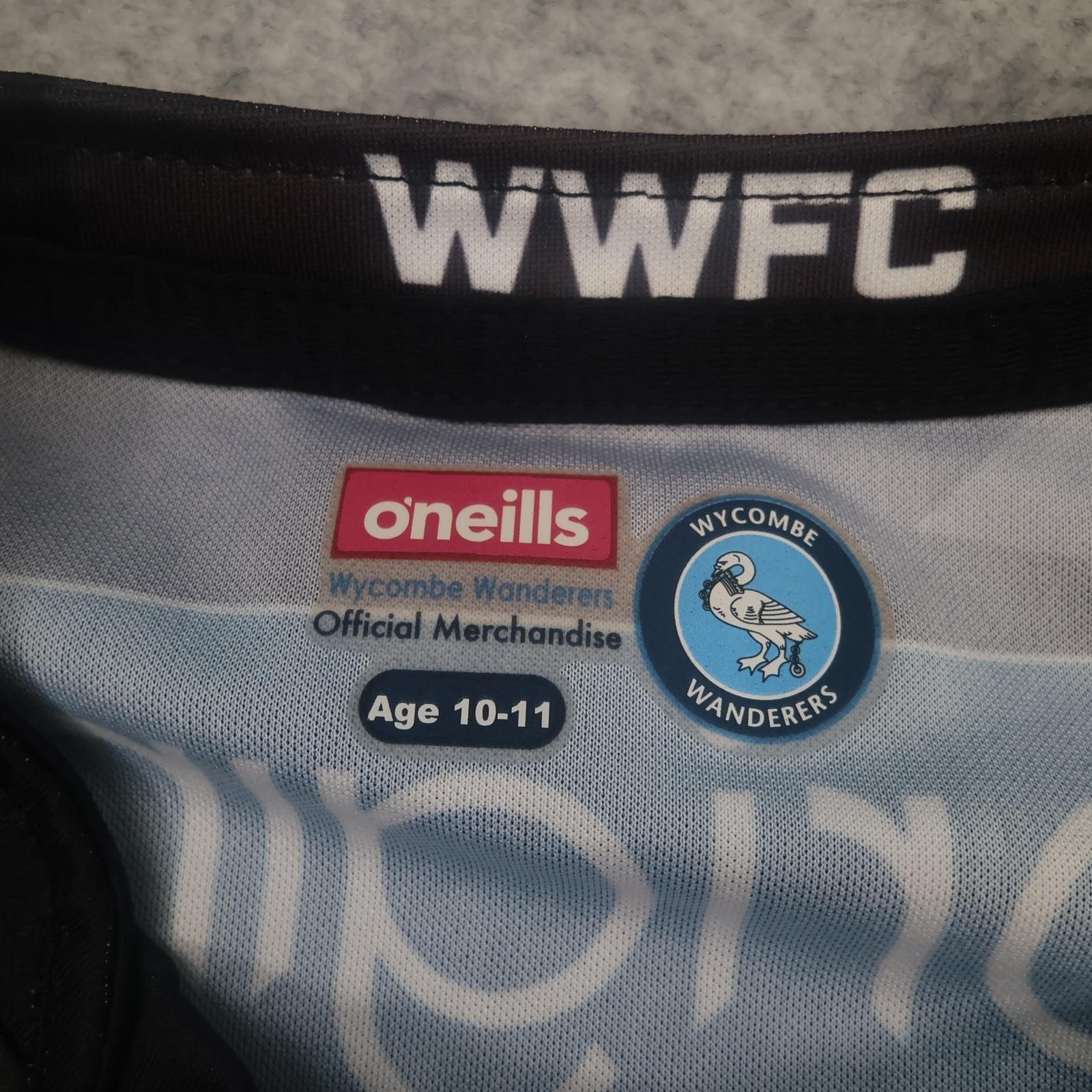 Wycombe Wanderers Shirt Youth 10-11 Years Black O'Neills Cherry Red Records photo 7