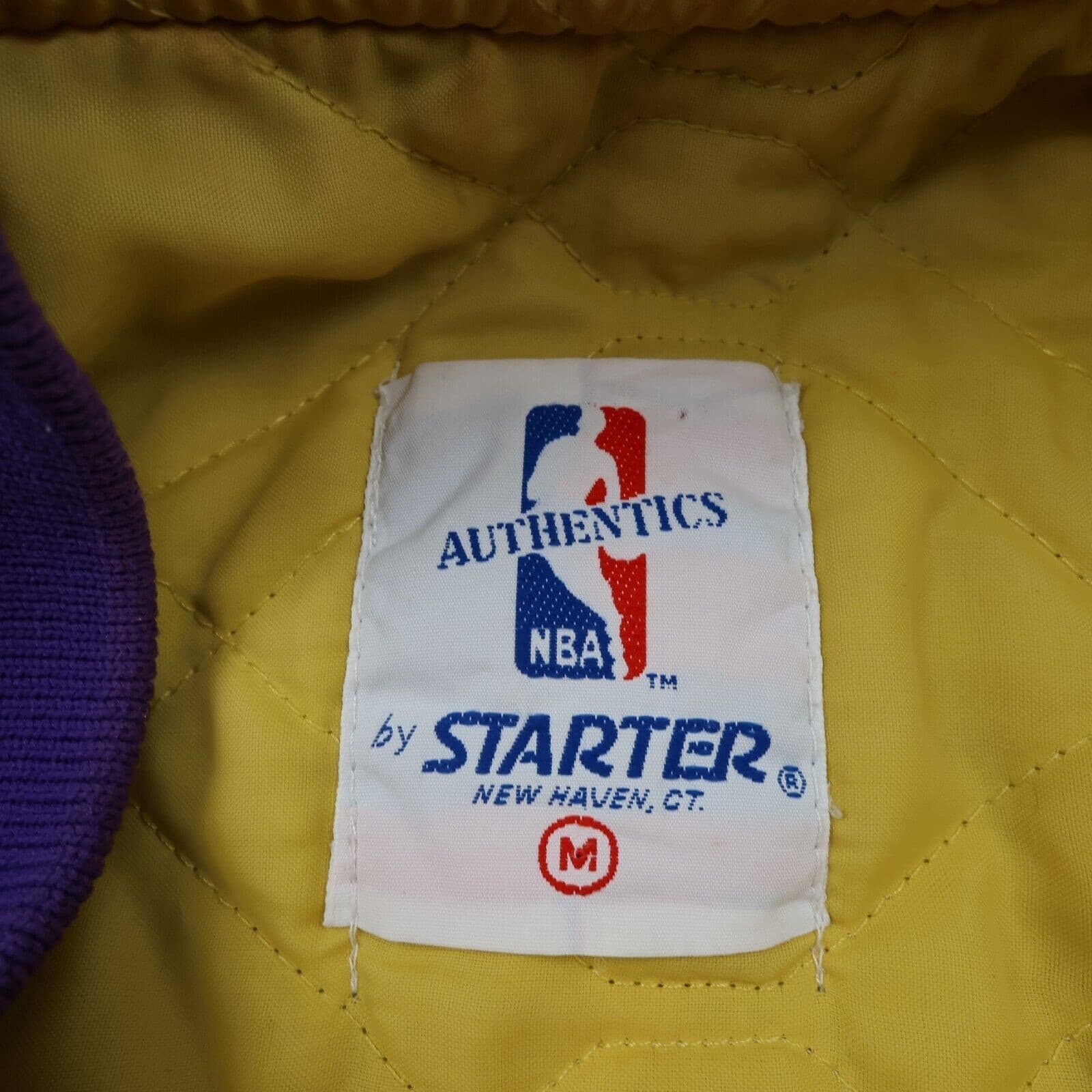 Vintage Los Angeles Lakers Jacket Medium Starter 80s NBA Varsity Purple Satin photo 7