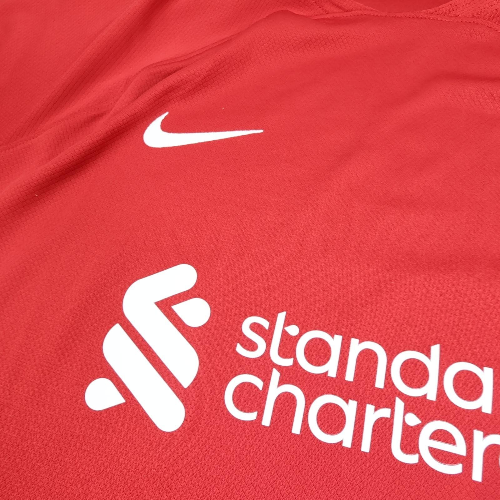 Liverpool Shirt Mens XL Red Home 2022 2023 Nike Standard Chartered Soccer Jersey photo 4