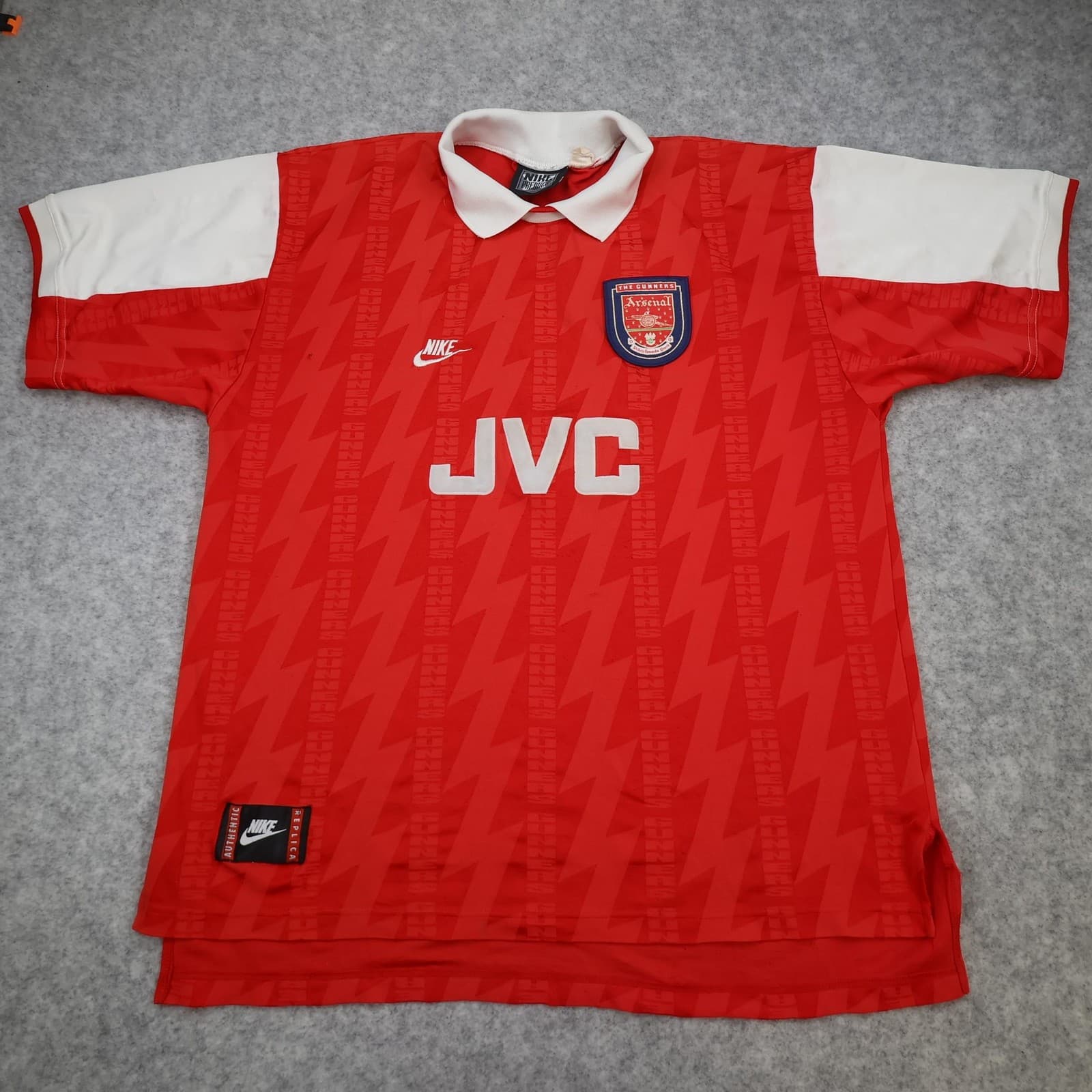 Vintage Arsenal Shirt Mens Extra Large Home 1994 1996 Football Nike JVC Jersey