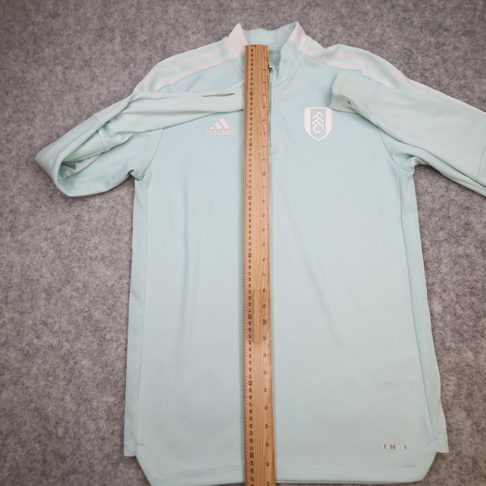 Fulham Training Top Mens Medium Blue Football Adidas Primegreen 1/4 Zip photo 9