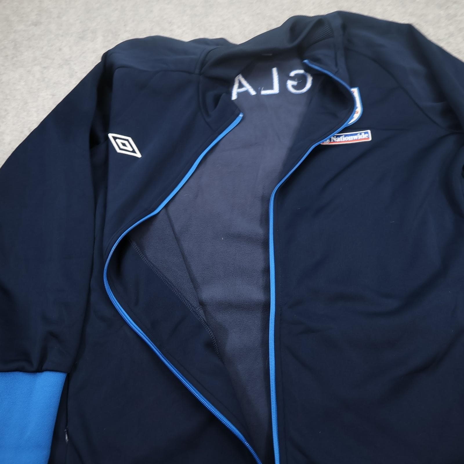 England Jacket Mens 2XL Navy Blue 2009 2010 Umbro Jacket Track Top Training photo 6