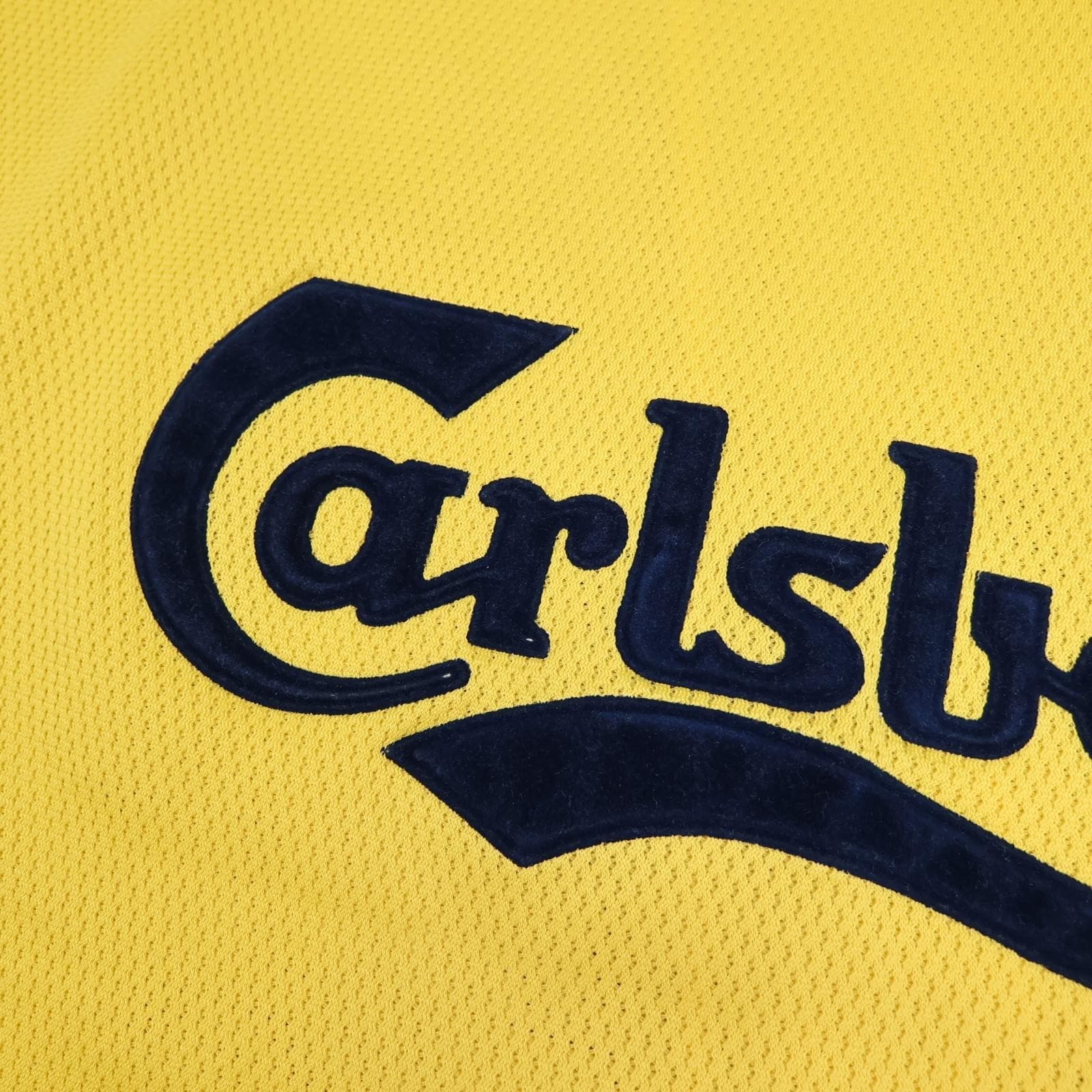 Vintage Liverpool Away Shirt Mens Large Yellow 1997 1999 Reebok Carlsberg Jersey photo 4