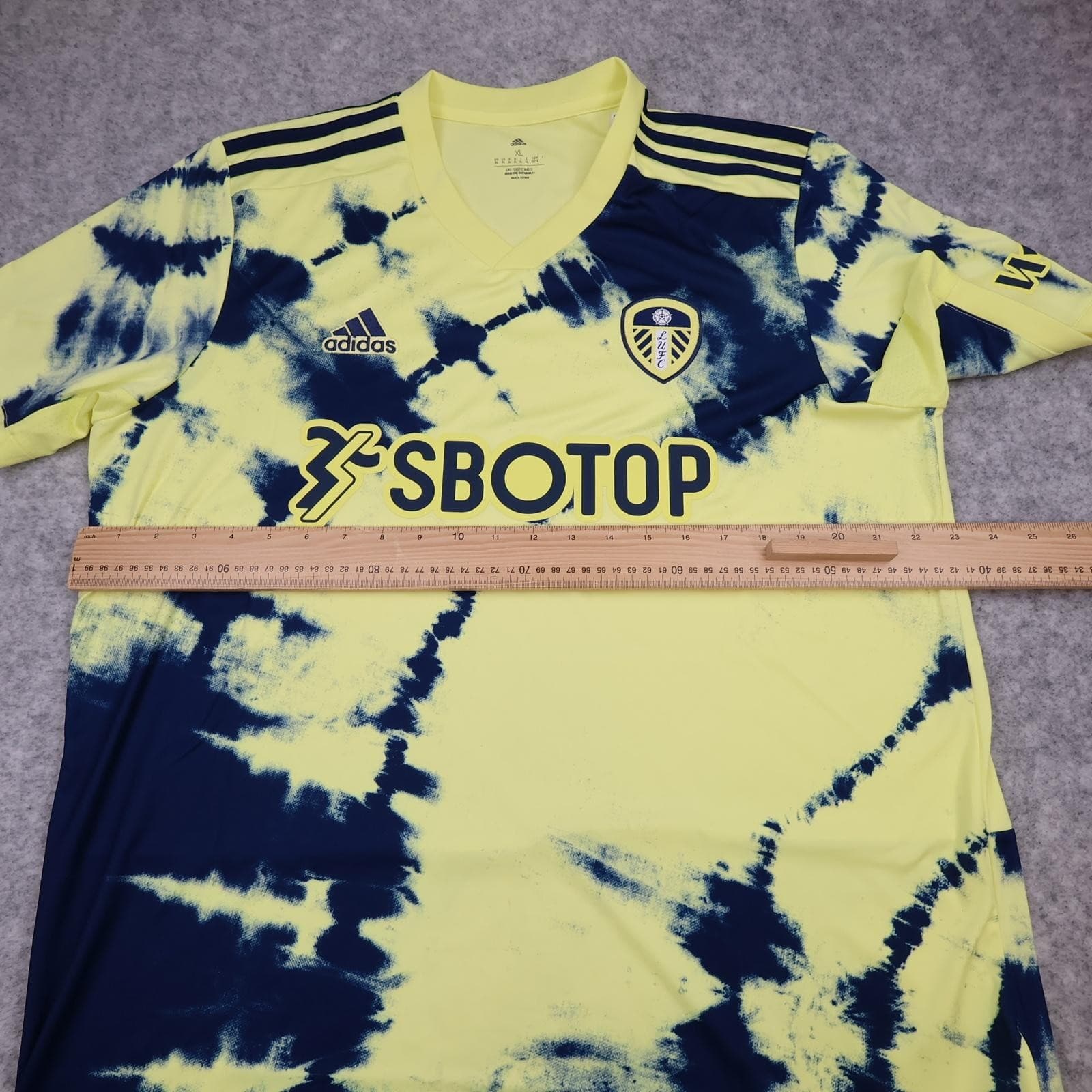Leeds United Away Shirt Mens XL Yellow 2021 2022 EPL Football Adidas SBOTOP photo 7