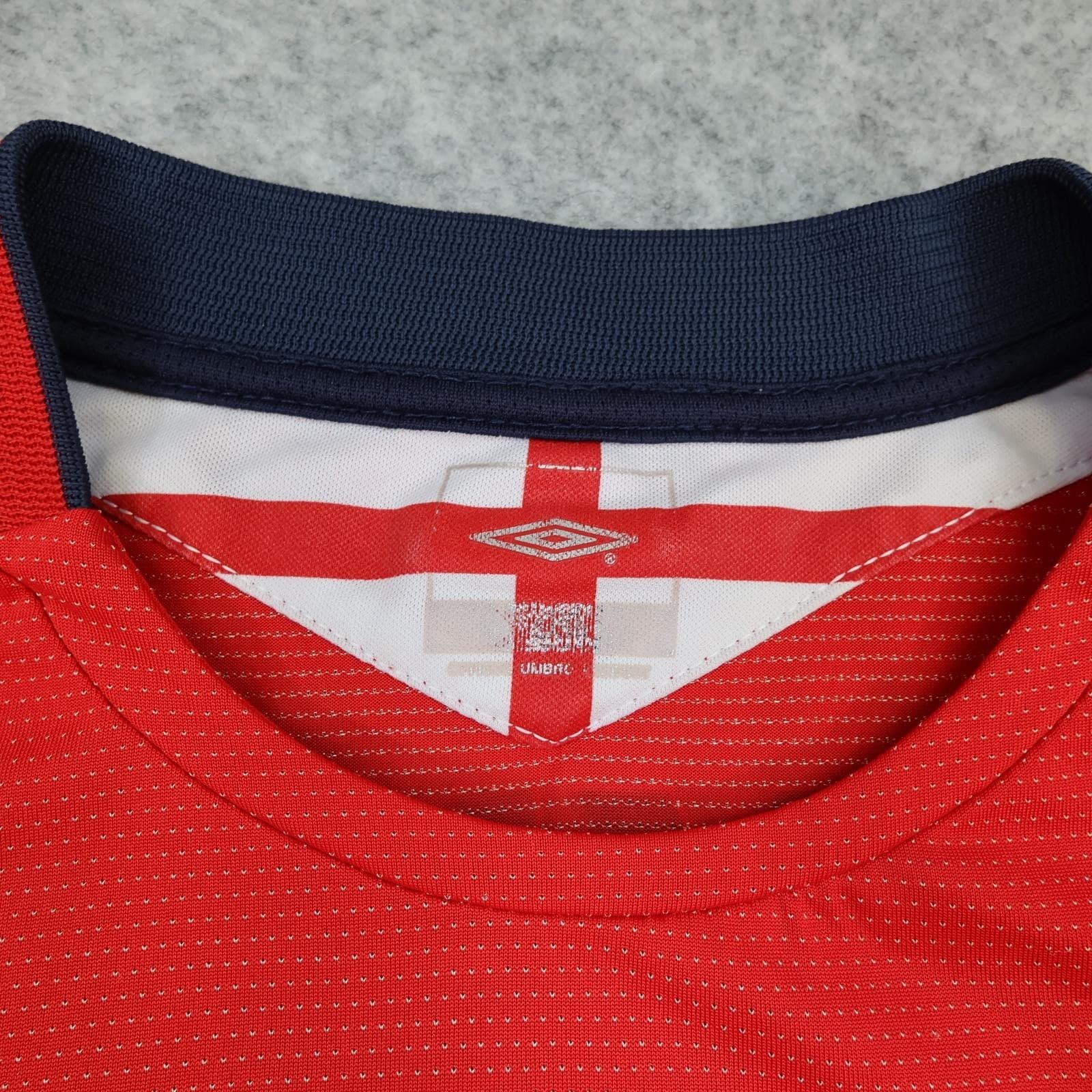 Vintage England Away Shirt Mens XL Red 2004 2006 Football Umbro Beckham Jersey photo 8