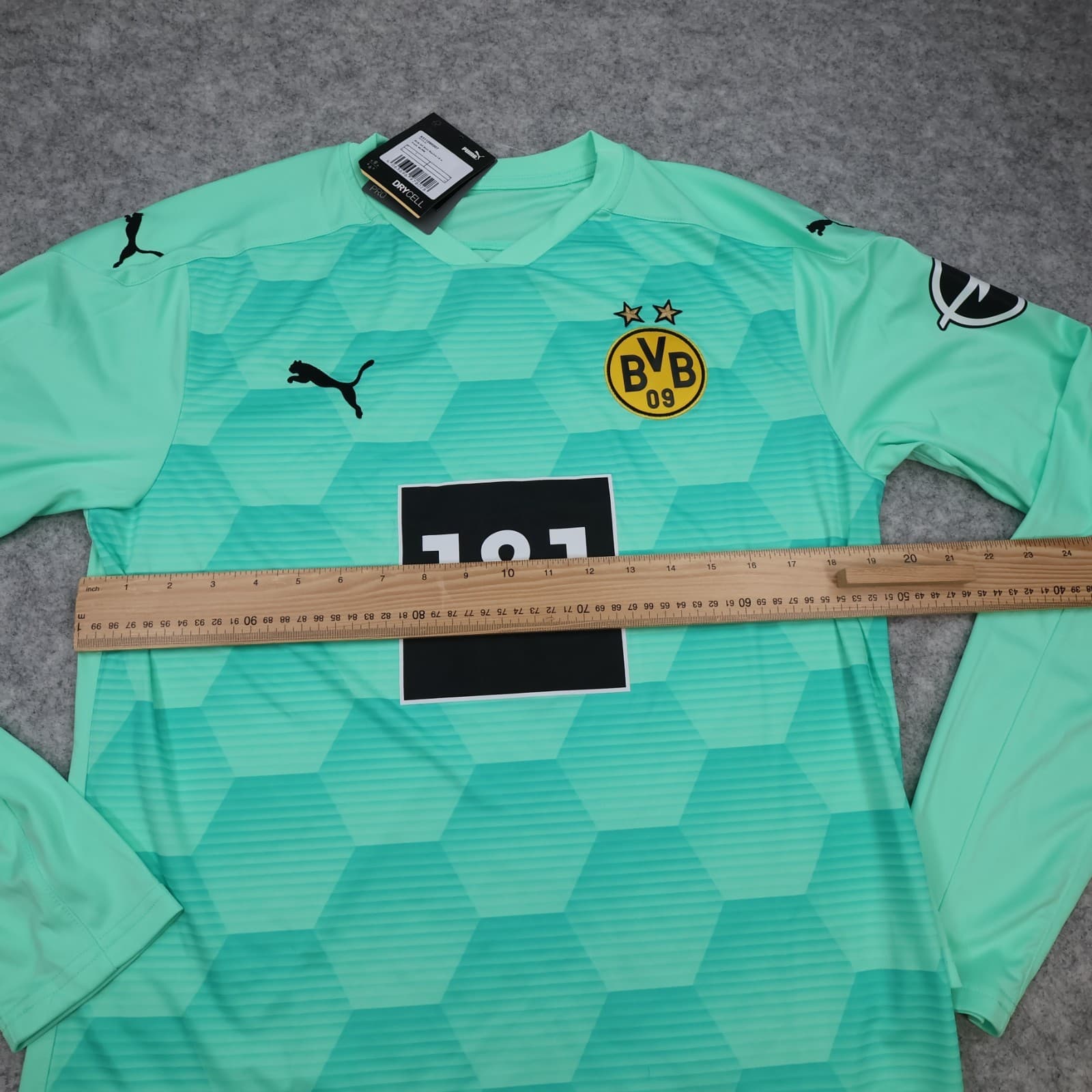 Borussia Dortmund Goalkeeper Shirt Large Green Puma Jersey 2020 2021 Jersey photo 10