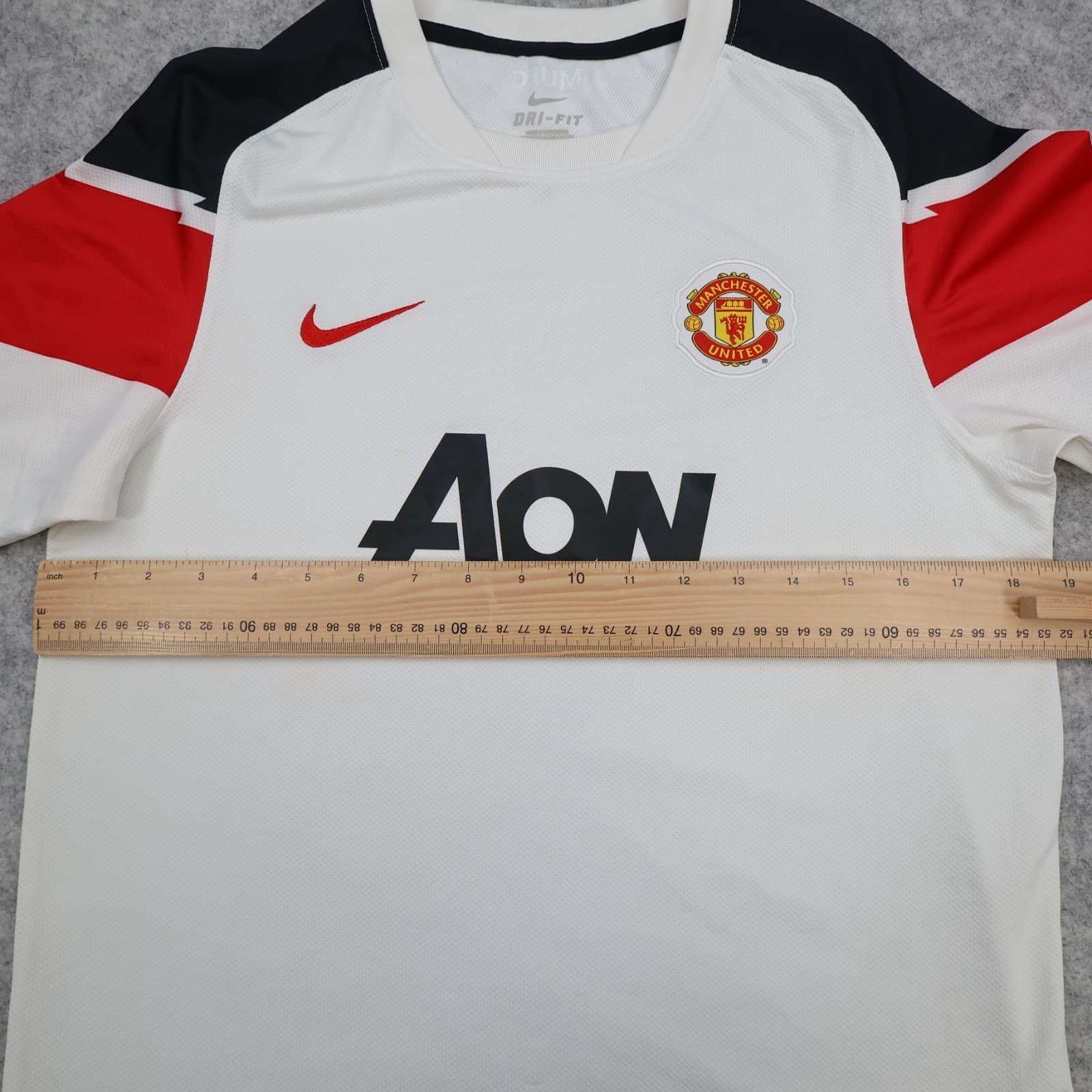 Manchester United Shirt Extra Large Boys White Away 2010 2011 Nike Jersey Kids photo 12