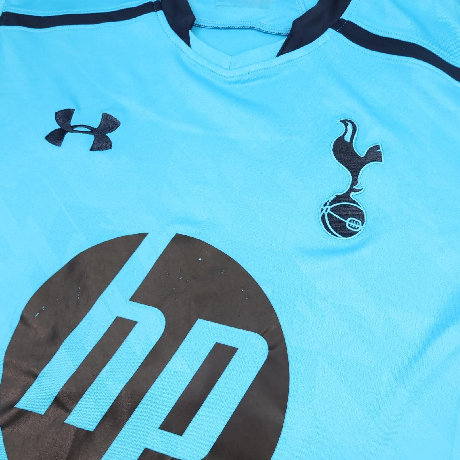 Tottenham Hotspur Shirt Mens Medium Blue 2013 2014 Away Under Armour HP Jersey photo 3