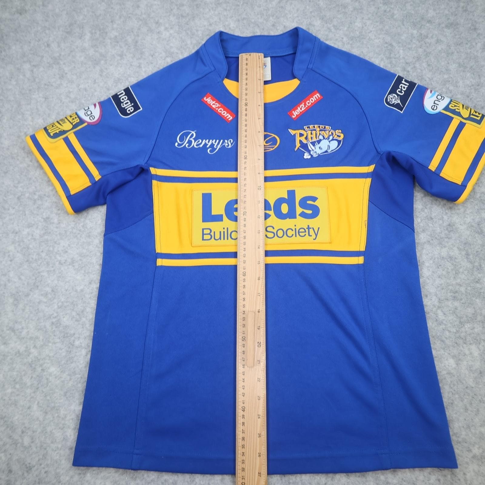 Leeds Rhinos Rugby Shirt Mens Medium Blue Rugby League ISC Building Society photo 14