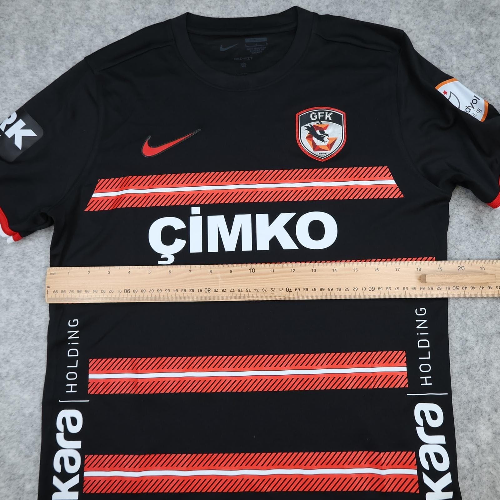 Gaziantep FK Shirt Mens Large Black Red Football Nike Dri Fit Jersey Cimko photo 11