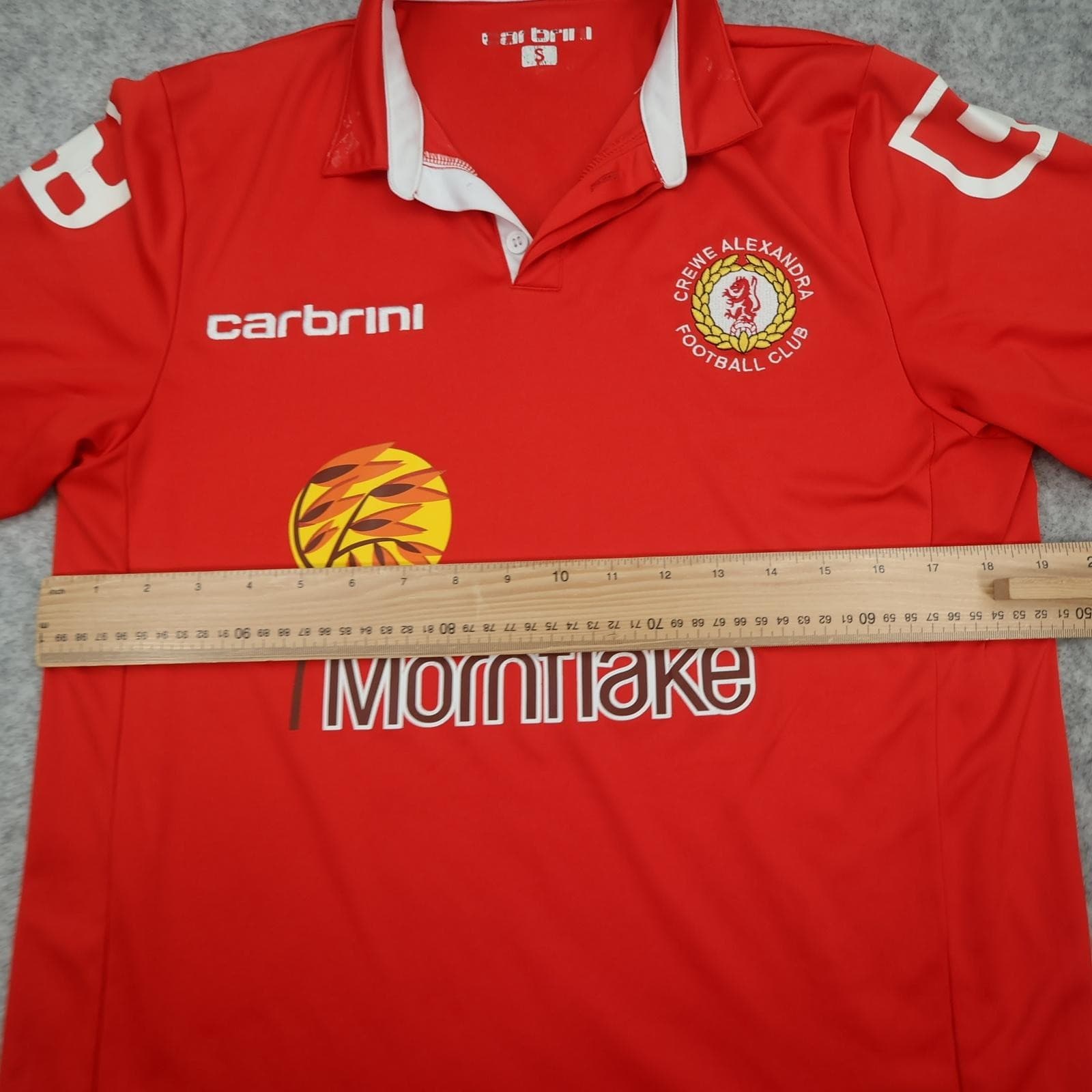 Crewe Alexandra Shirt Mens Small Red Home 2012 2013 Carbrini Mornflake Jersey photo 12