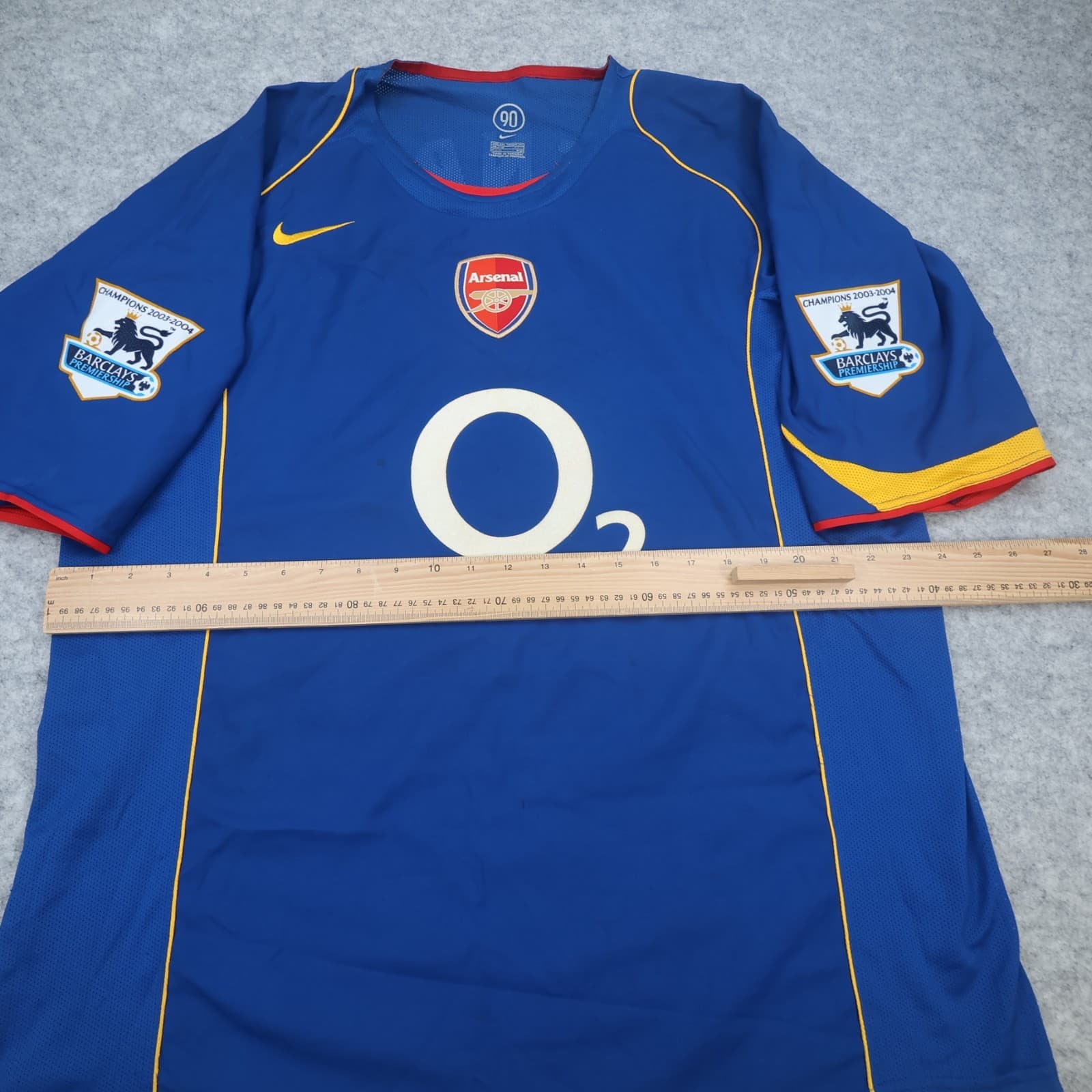 Vintage Arsenal Shirt 2XL Blue Away 2004 2006 Nike Soccer Jersey Thierry Henry photo 11