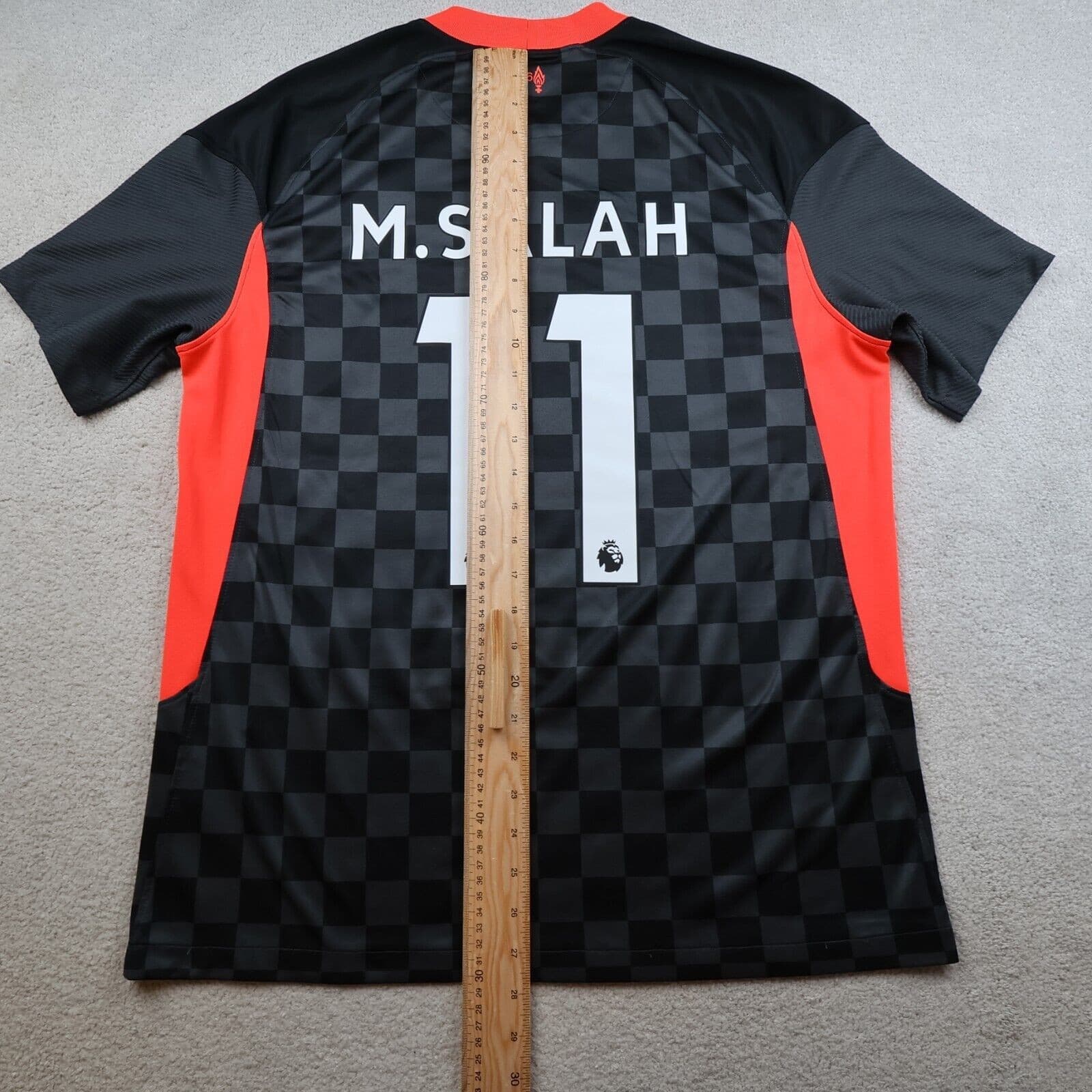 Liverpool Shirt Large Black Away Kit 2020 2021 Nike Soccer Jersey Mo Salah 11 photo 11