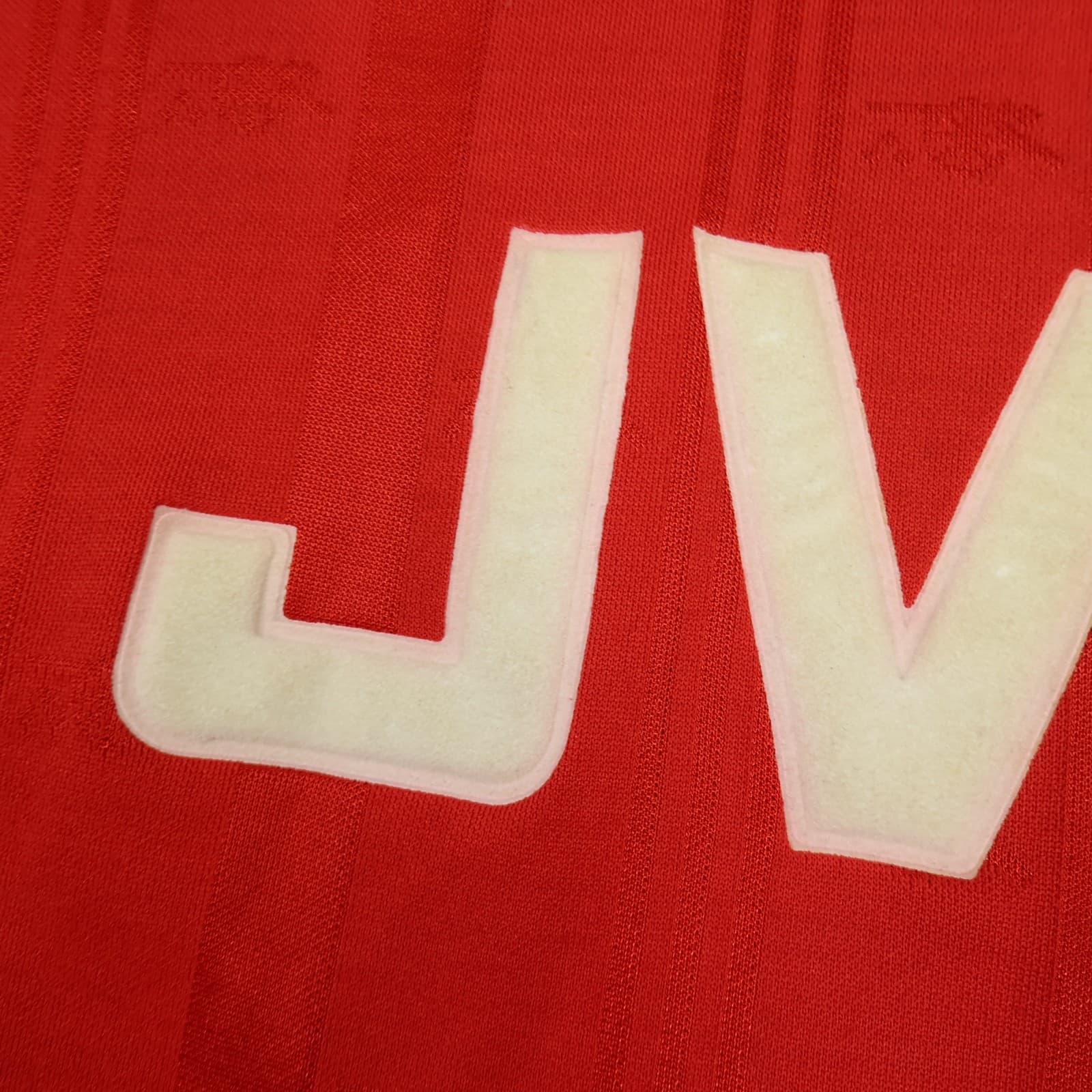 Vintage Arsenal Shirt Large Red Home Kit 1986 1988 Adidas Jersey JVC 80s photo 7