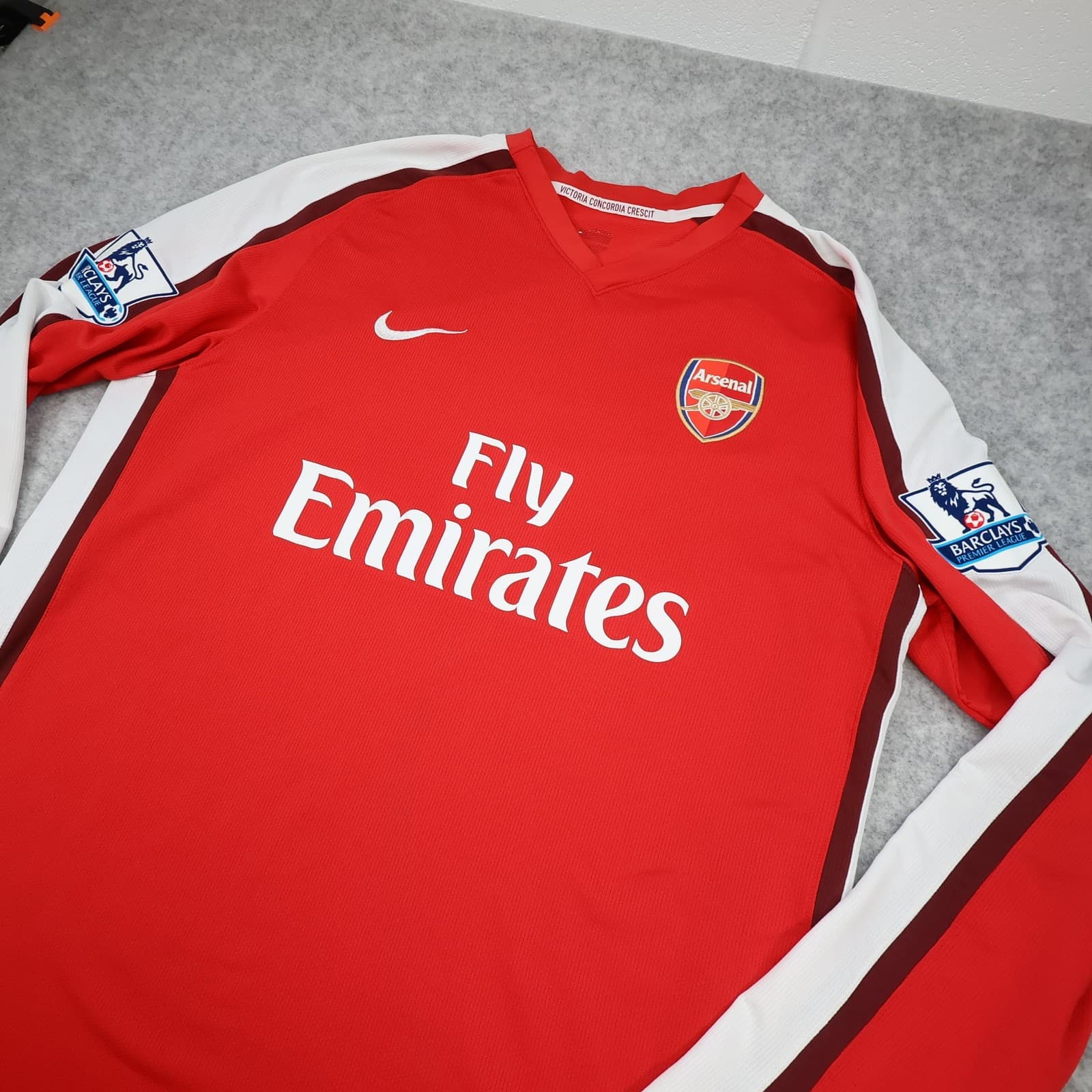 Arsenal Shirt Mens 2XL Red Home Long Sleeve 2008 2010 Nike Fabregas 4 Jersey photo 6