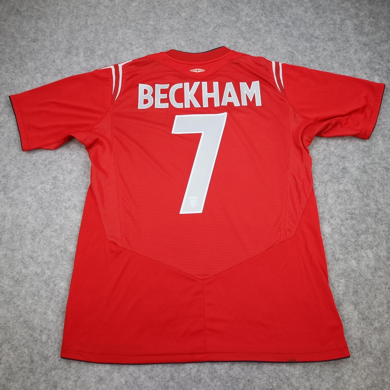 Vintage England Away Shirt Mens Large Red 2004 2006 Soccer Jersey Umbro Beckham
