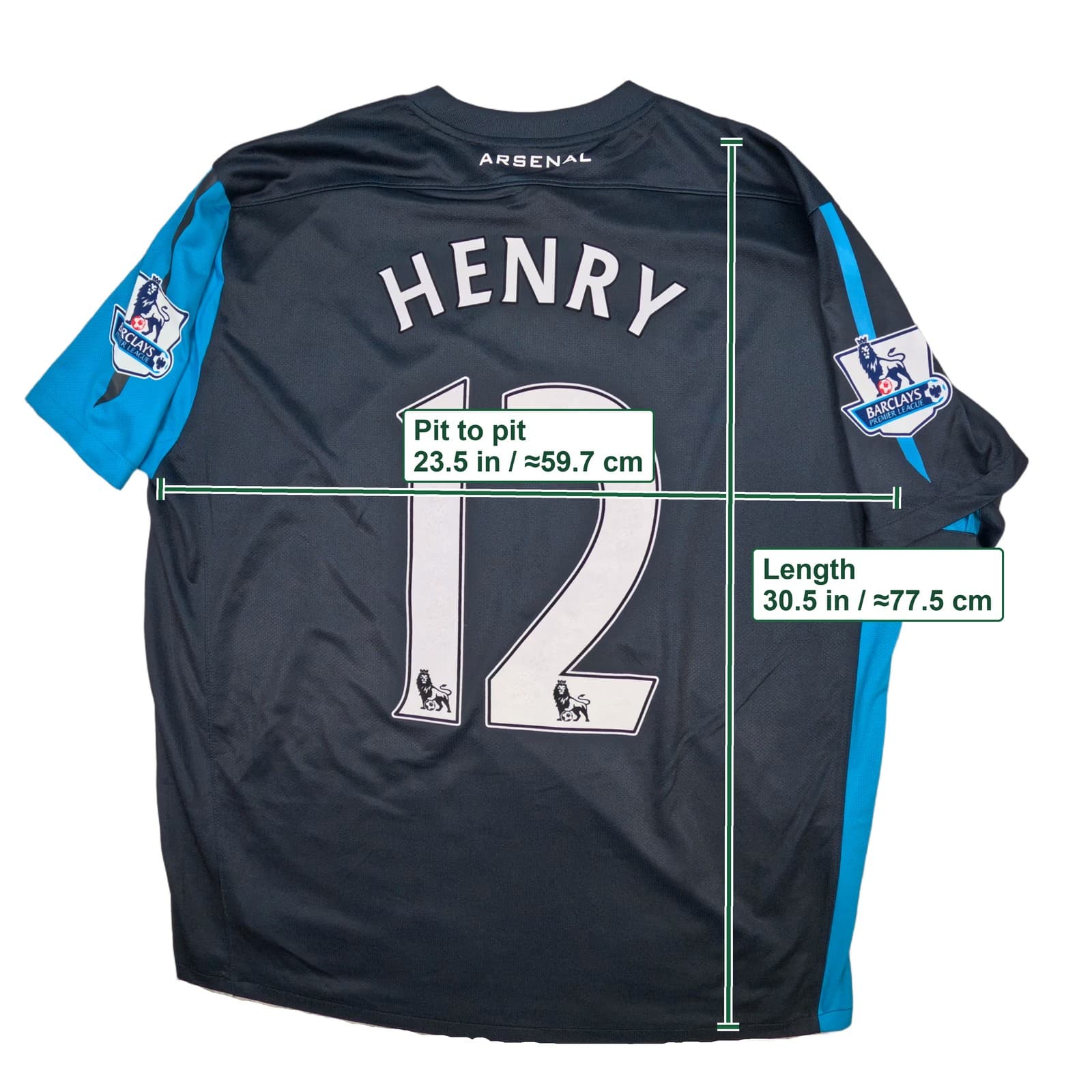 Arsenal Football Shirt Extra Large 2011 2012 Nike Henry 12 125th Soccer Jersey photo 2