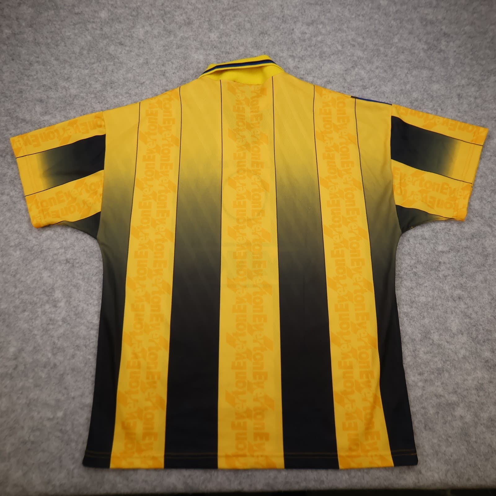 Vintage Everton Shirt Medium Yellow Away Kit 1996 1998 Away Soccer Jersey 3076 photo 2