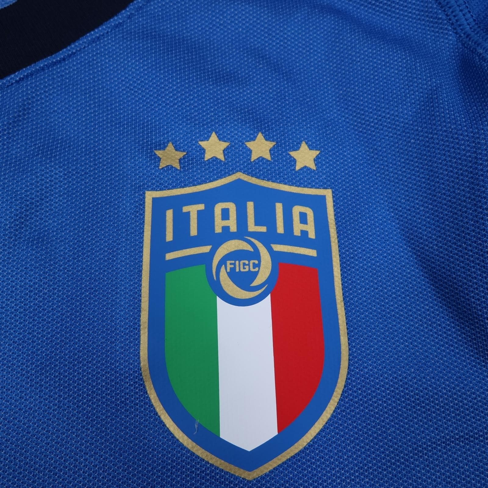 Italy Home Shirt Mens XL Blue 2017 2018 Puma Italia FIGC Badge Jersey Top photo 3