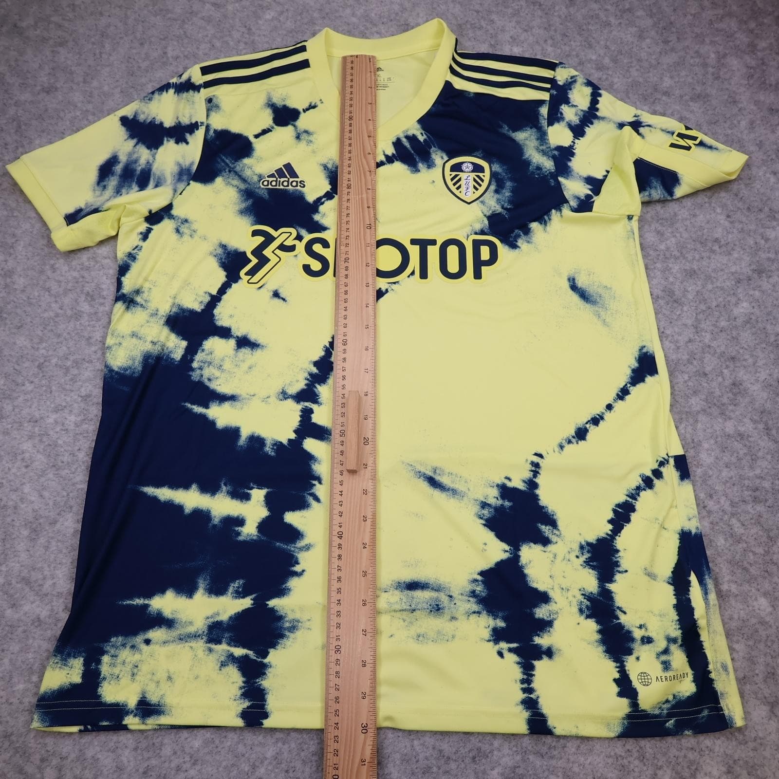 Leeds United Away Shirt Mens XL Yellow 2021 2022 EPL Football Adidas SBOTOP photo 9