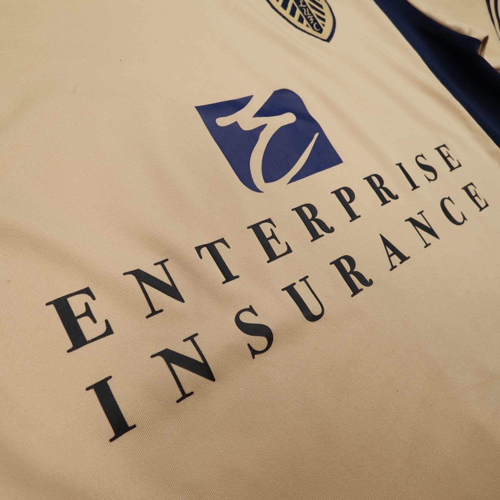 Leeds United Away Shirt Mens Small Beige 2013 2014 Football Macron Enterprise photo 7