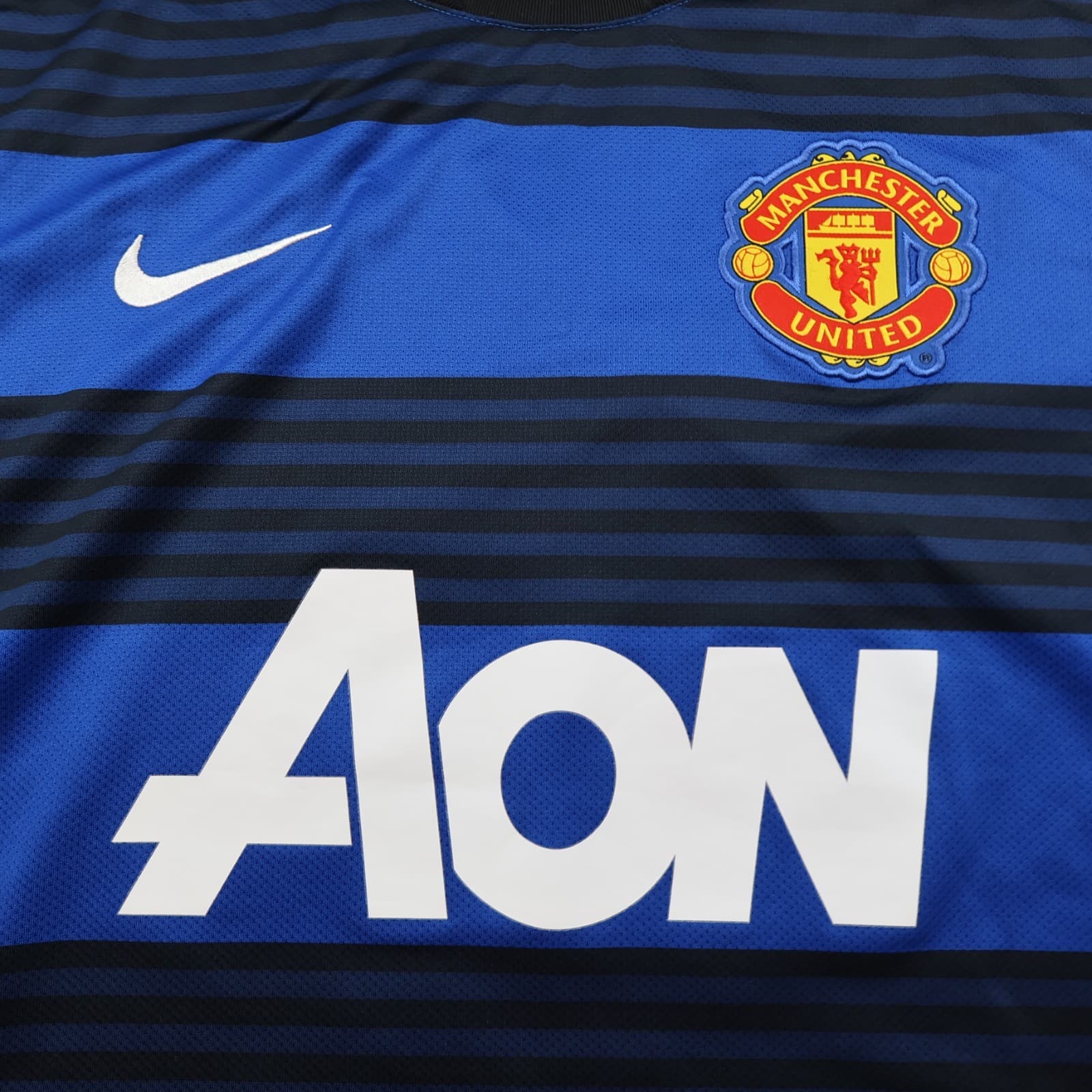 Manchester United Shirt Medium Blue Away Kit 2011 2012 Football Jersey Scholes photo 3
