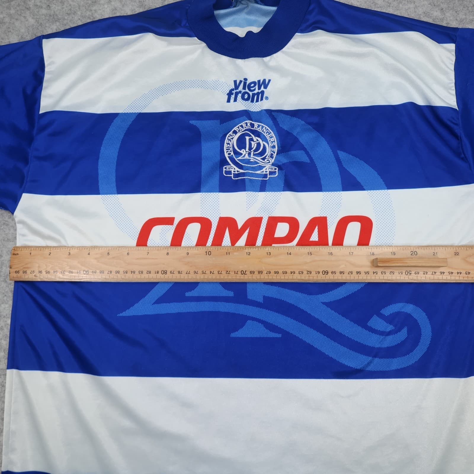 Vintage QPR Home Shirt Extra Large Blue 1995 1996 Compaq Soccer Jersey 42/44 photo 9
