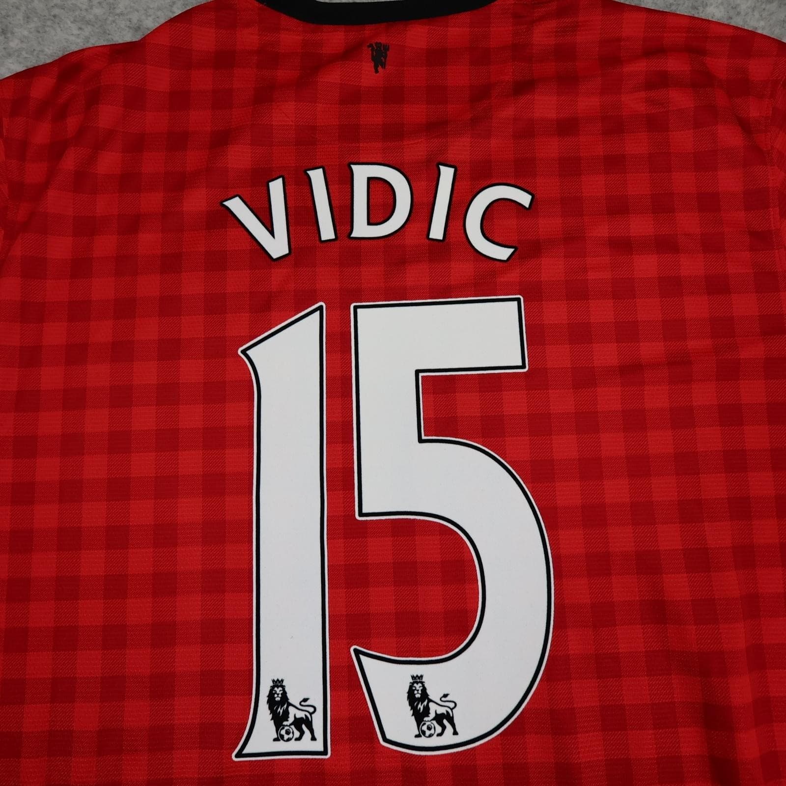 Manchester United Shirt Mens 2XL Red Home 2012 2013 EPL Football Nike Vidic 15 photo 3