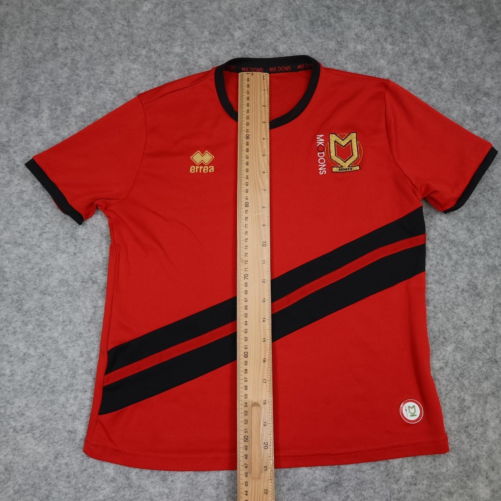 Milton Keynes Dons Shirt Youth XXS Red Away Football Errea Kit Shorts Set photo 9