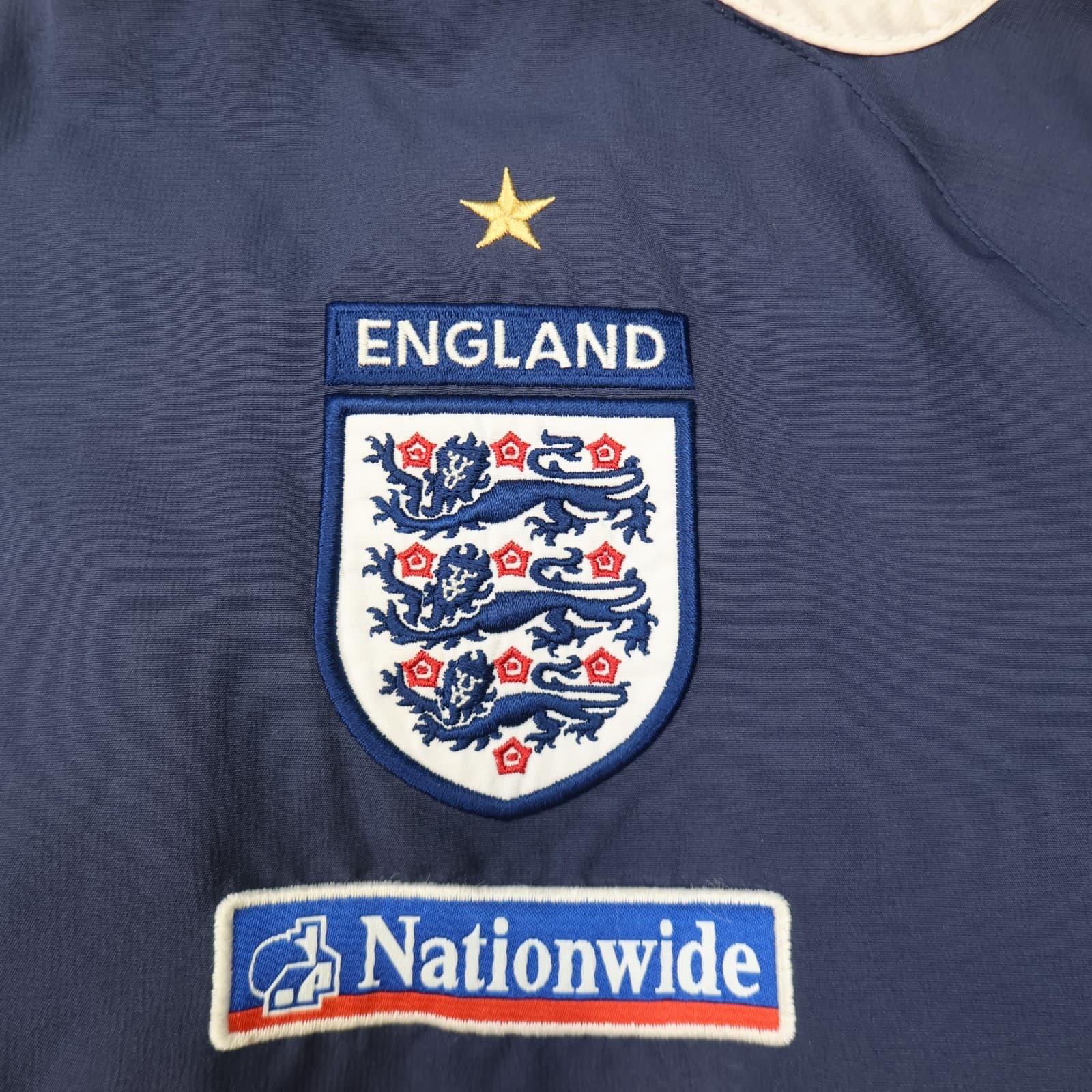 England Football Jacket Large Umbro Navy Waterproof Zipped Wembley 2008 photo 4