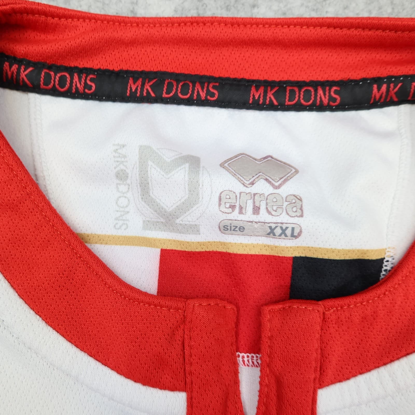 Mk Dons Shirt 2XL White 2017 2018 Errea Soccer Jersey Football Dons photo 9
