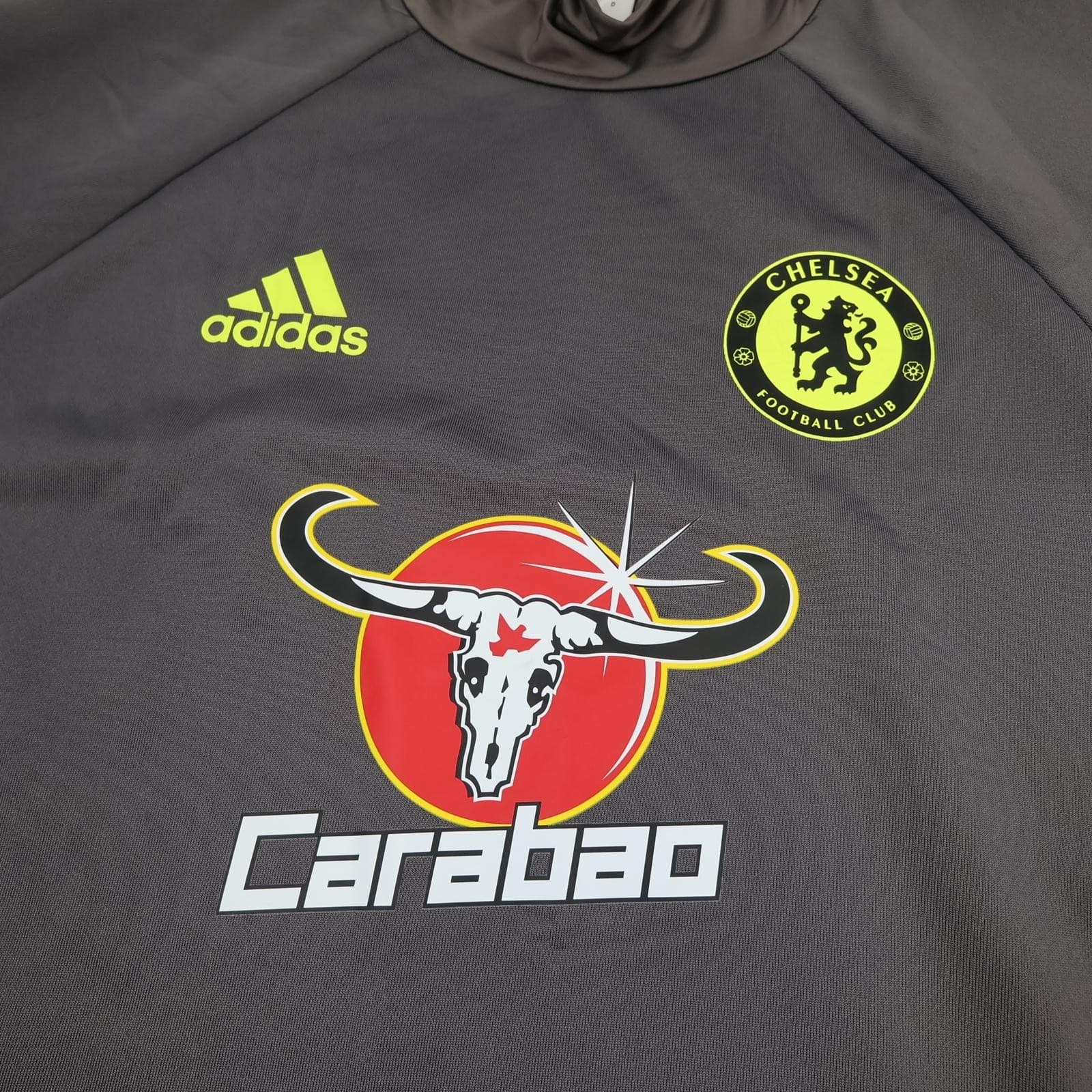 Chelsea Training Top Mens Medium Grey EPL Football Adidas Carabao 2016 2017 photo 3