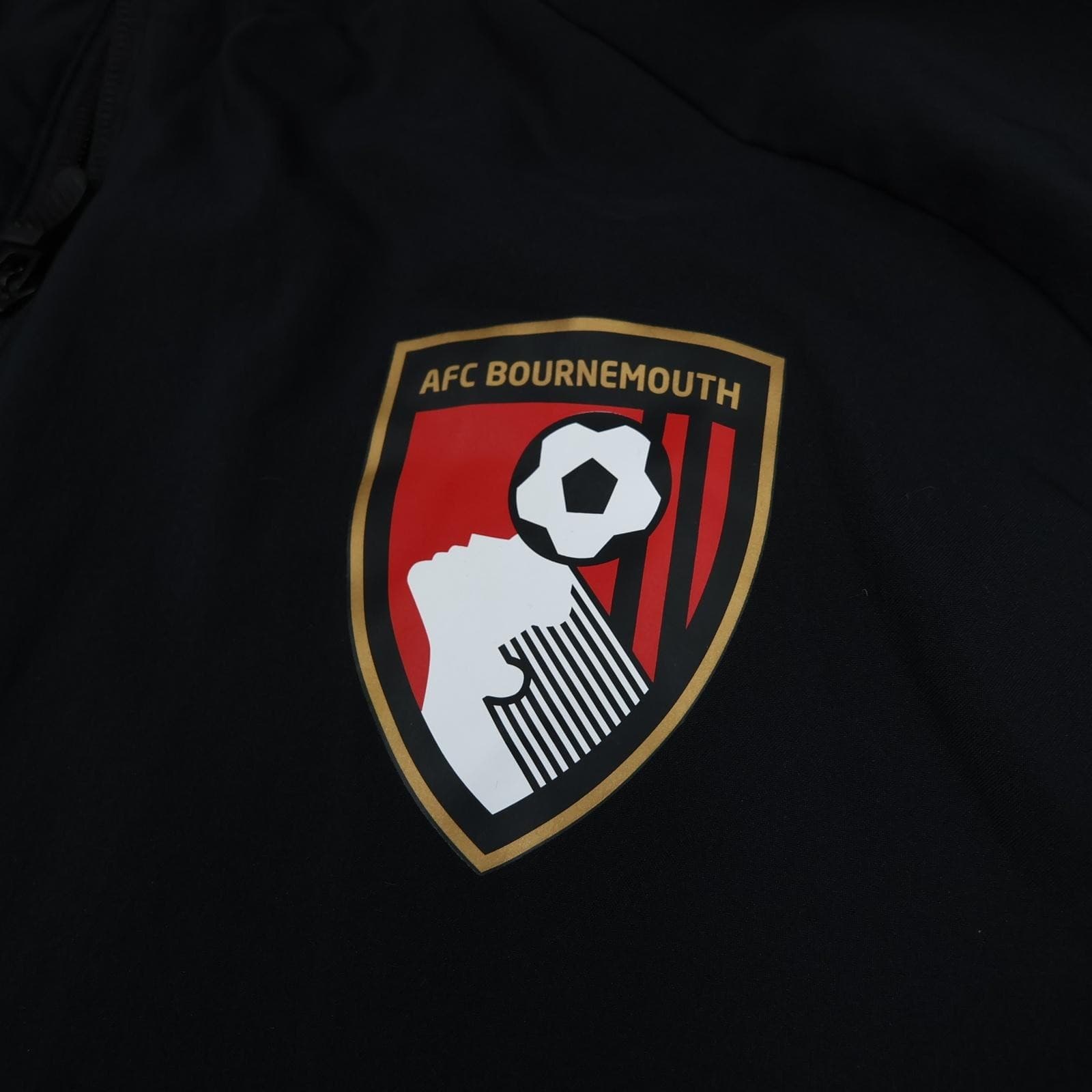 AFC Bournemouth Jacket Mens Small Black Blue Football Umbro Hooded Training photo 2