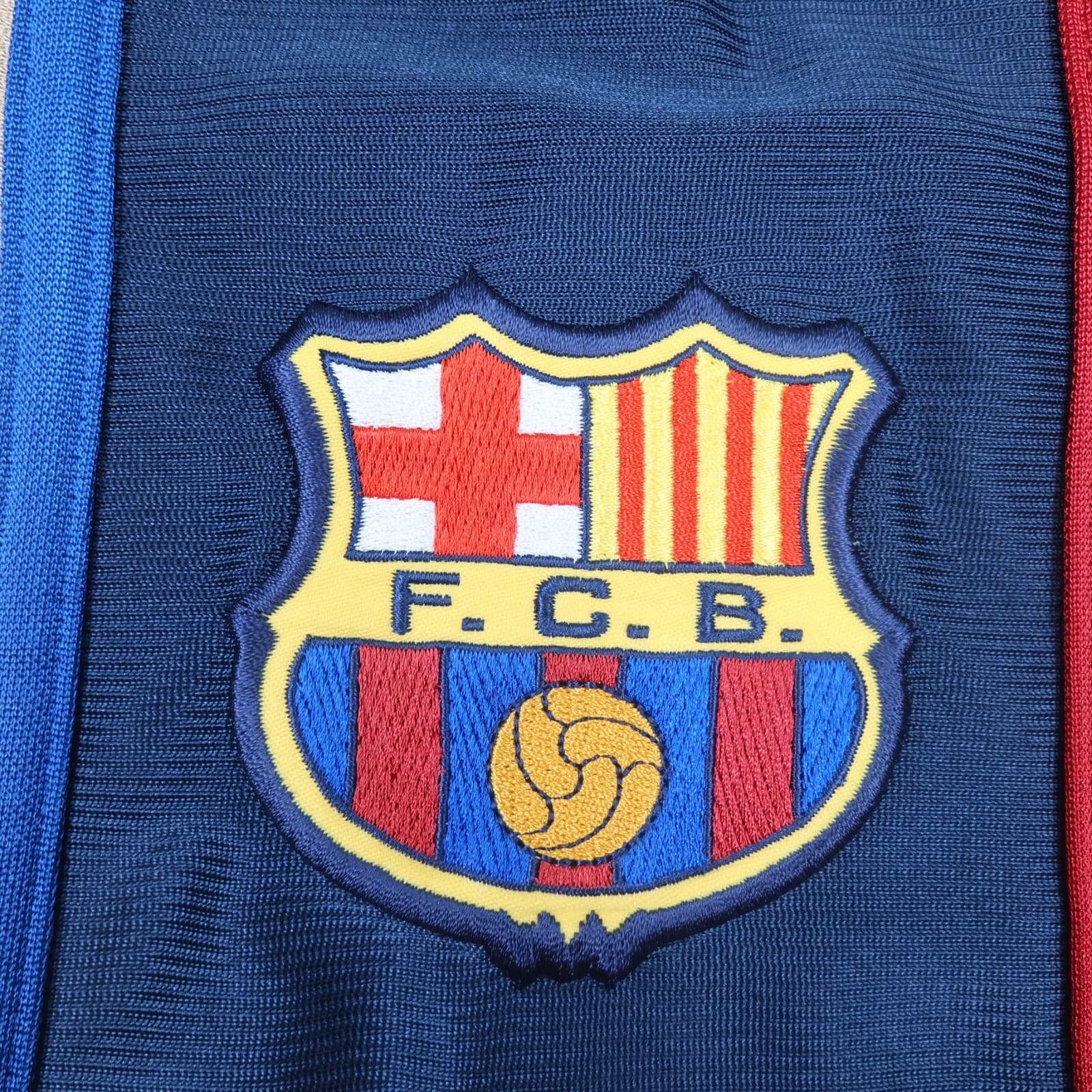 Vintage Barcelona Shirt Extra Large Gold Away Kit 2001 2003 Nike Soccer Jersey photo 5