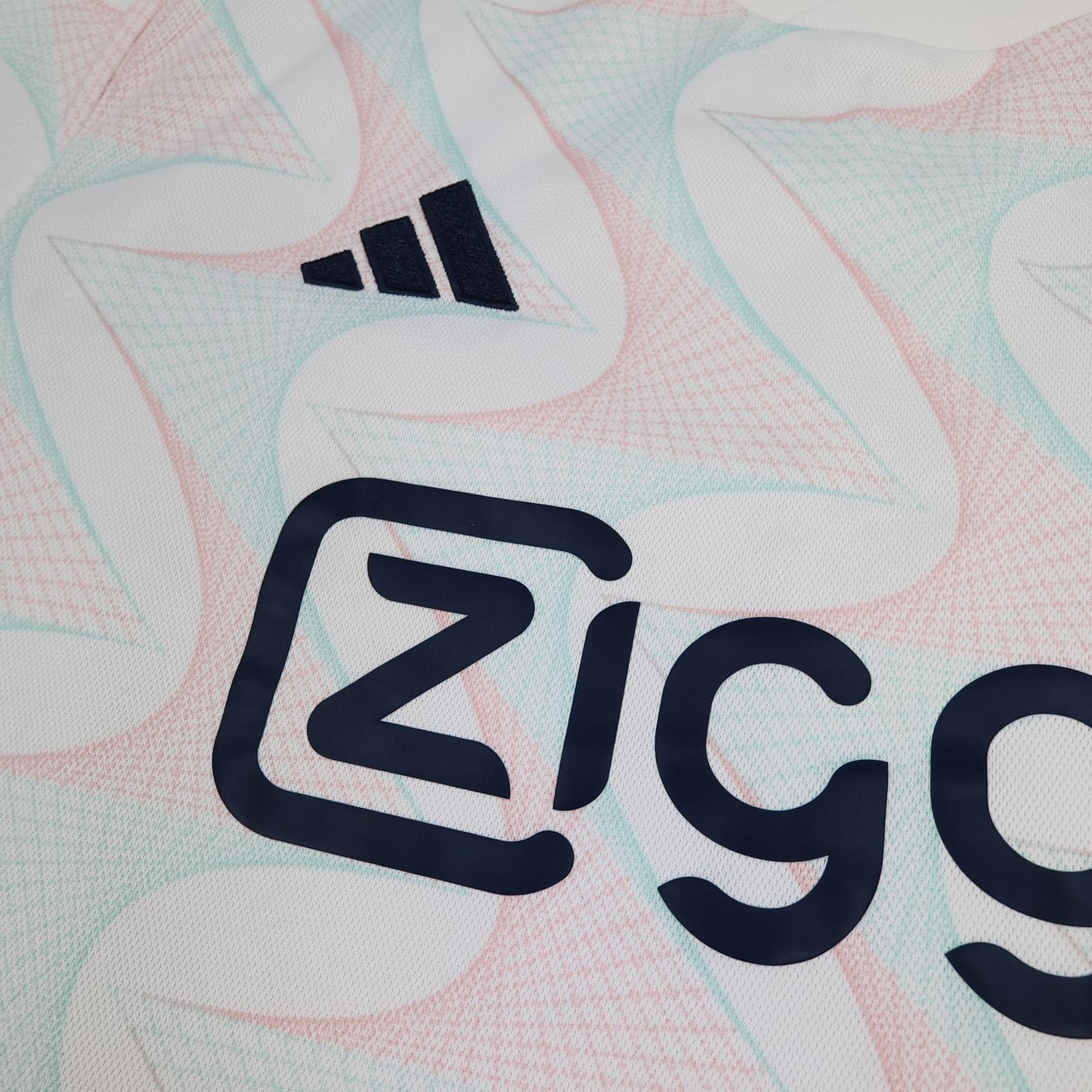 Ajax Shirt Mens Large White Away 2023 2024 Football Adidas Ziggo Soccer Jersey photo 4