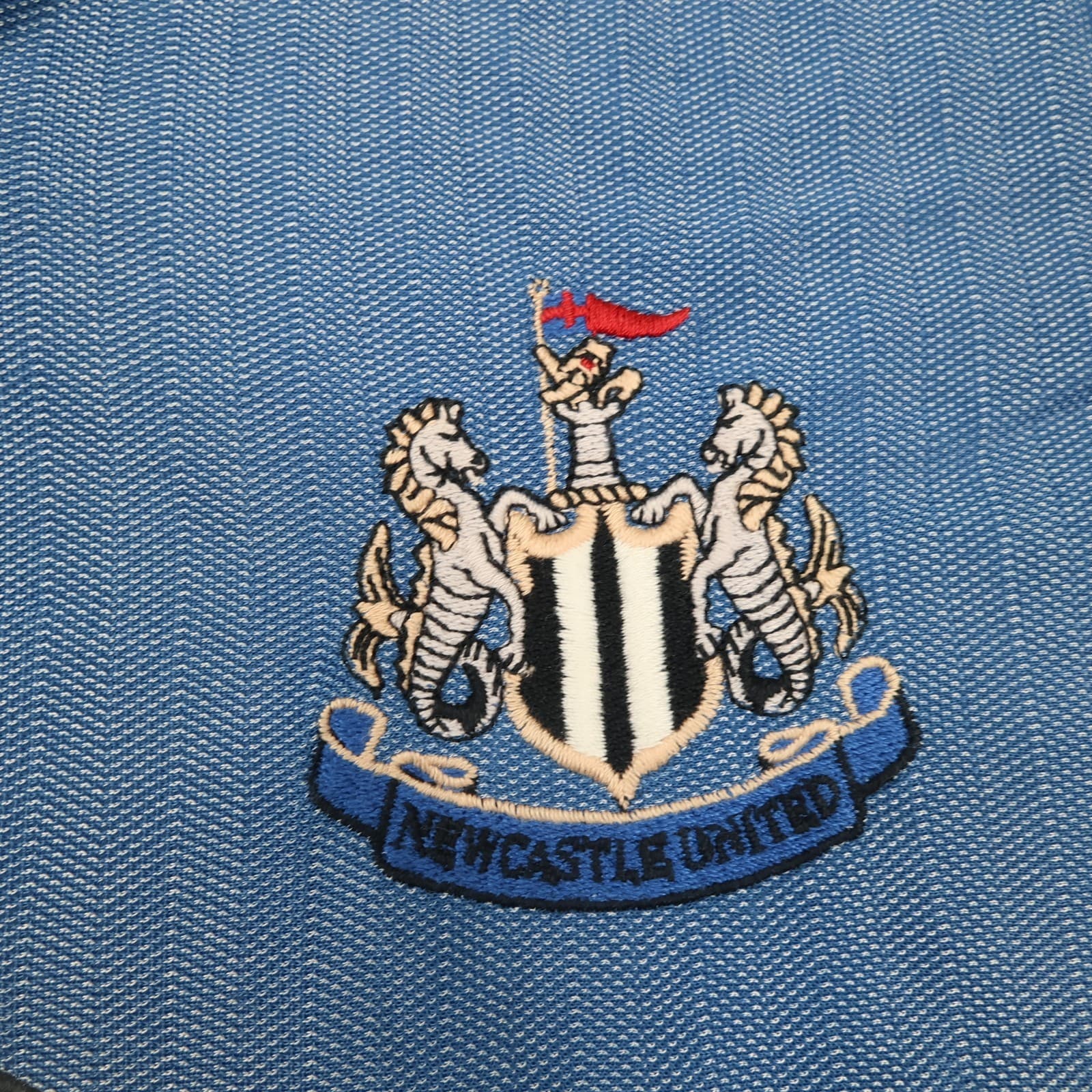 Vintage Newcastle United Shirt Large Blue Away Kit 1996 1997 Jersey Brown Ale photo 5