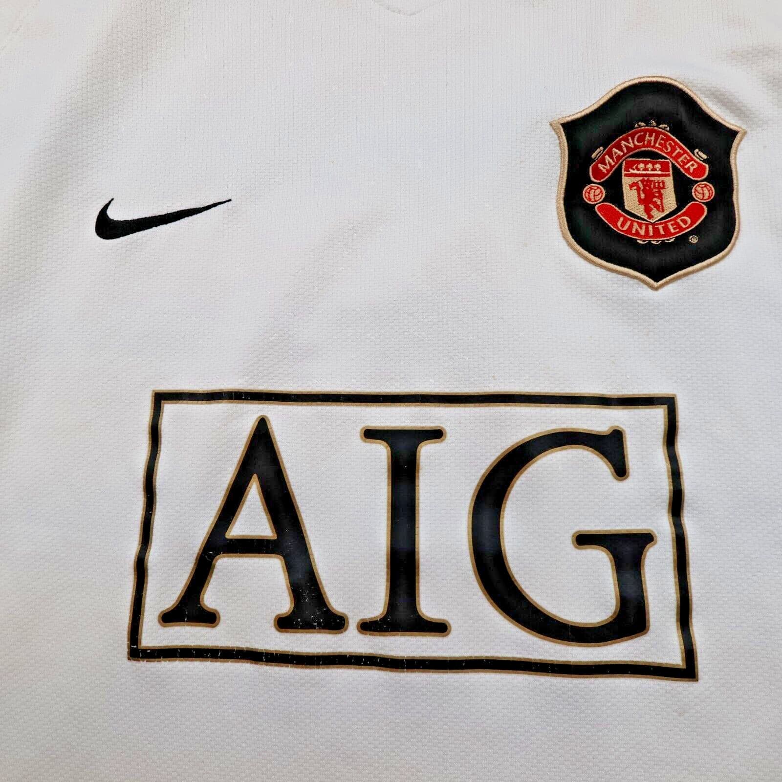 Manchester United Shirt Medium White Away Kit 2006 2008 Nike Jersey Rooney photo 3