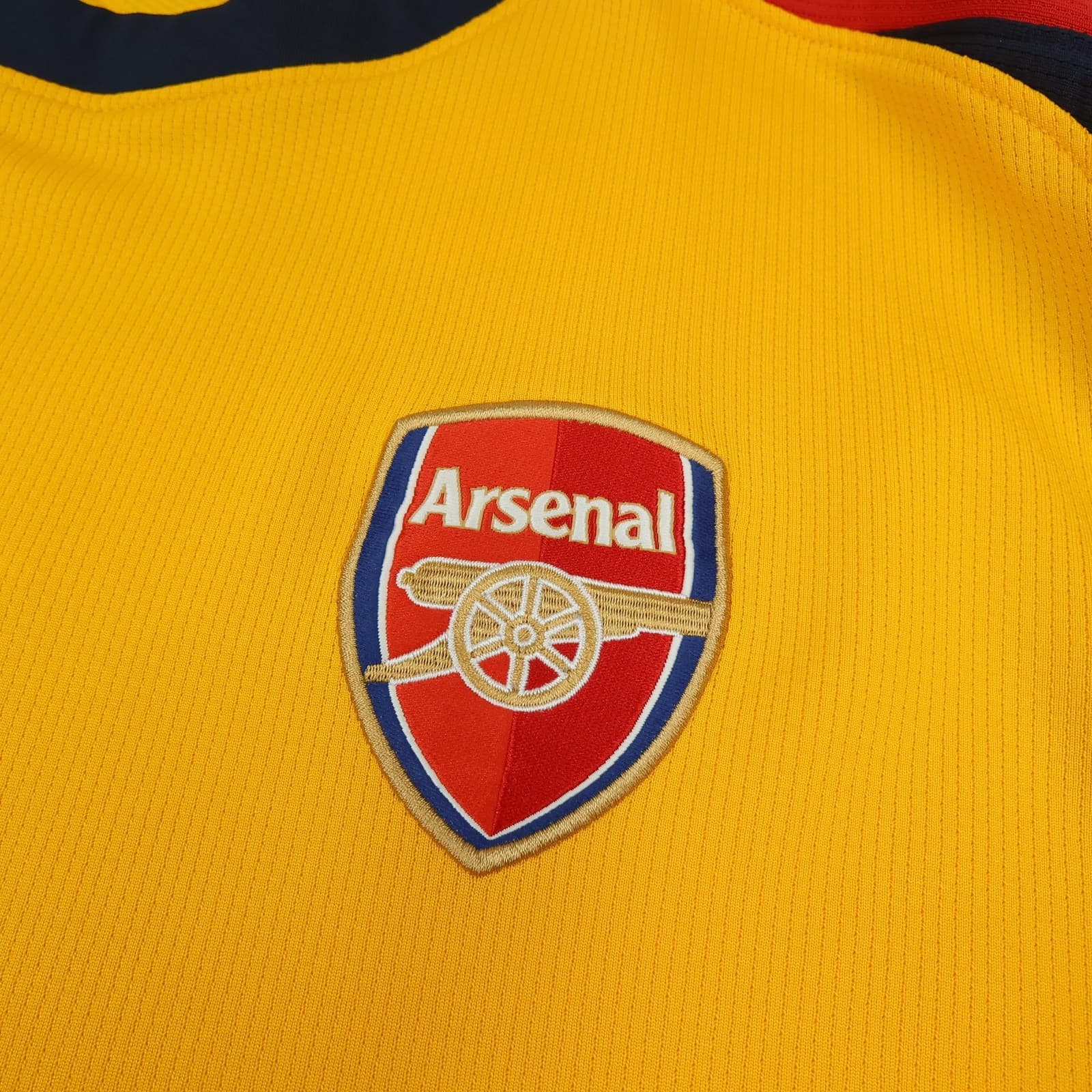Arsenal Away Shirt Mens XL Yellow 2008 2009 Nike Rosicky 7 Soccer Jersey photo 6