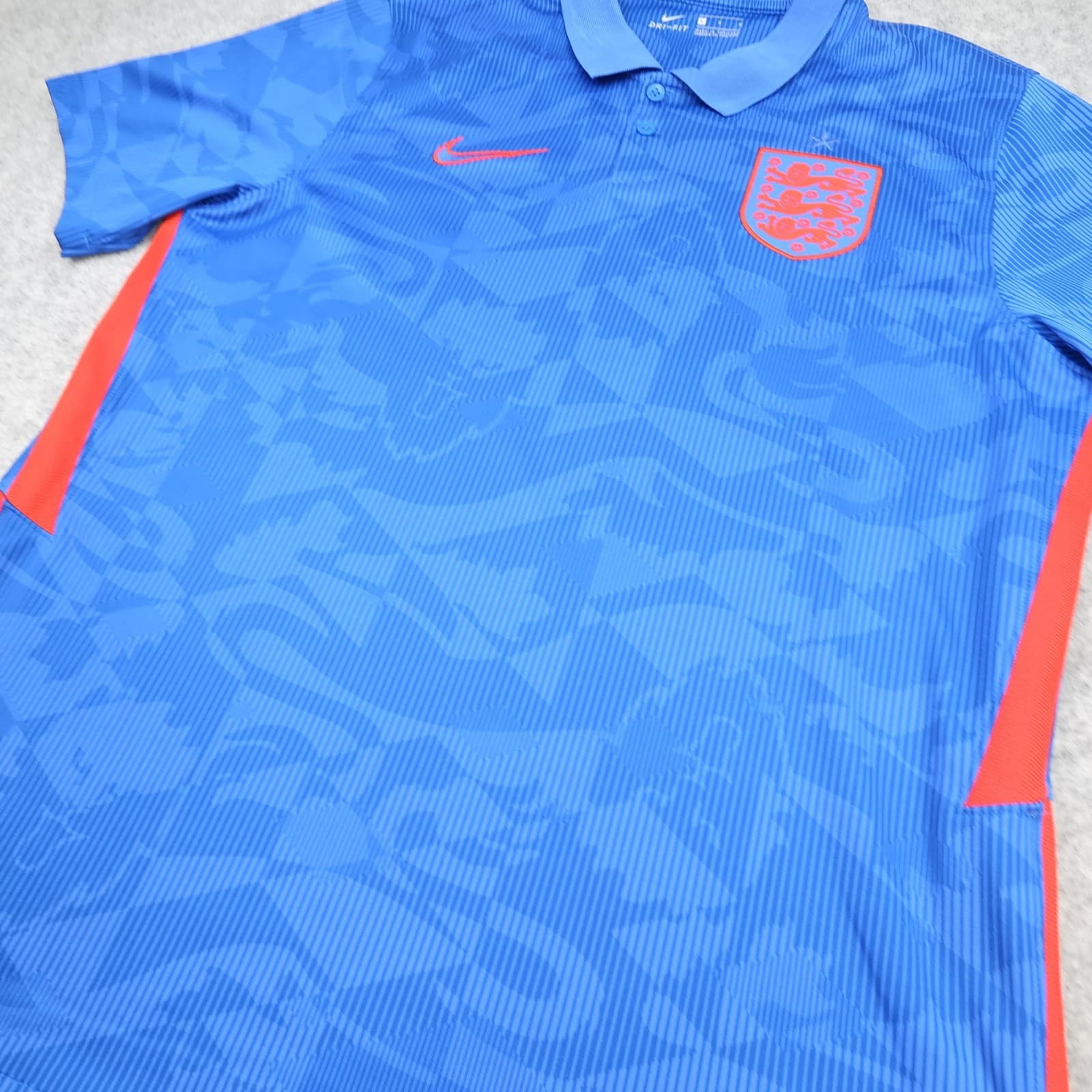 England Shirt Mens Large Blue Away Kit 2020 2021 Nike Dri Fit Soccer Jersey photo 7