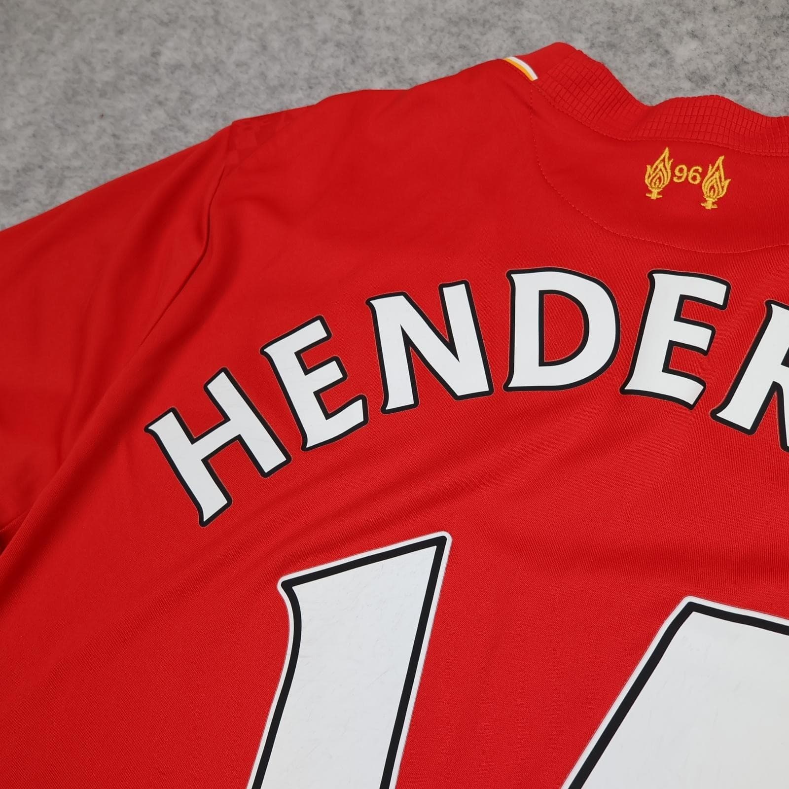Liverpool Shirt Mens Medium Red Home 2015 2016 New Balance Jersey Henderson 14 photo 8