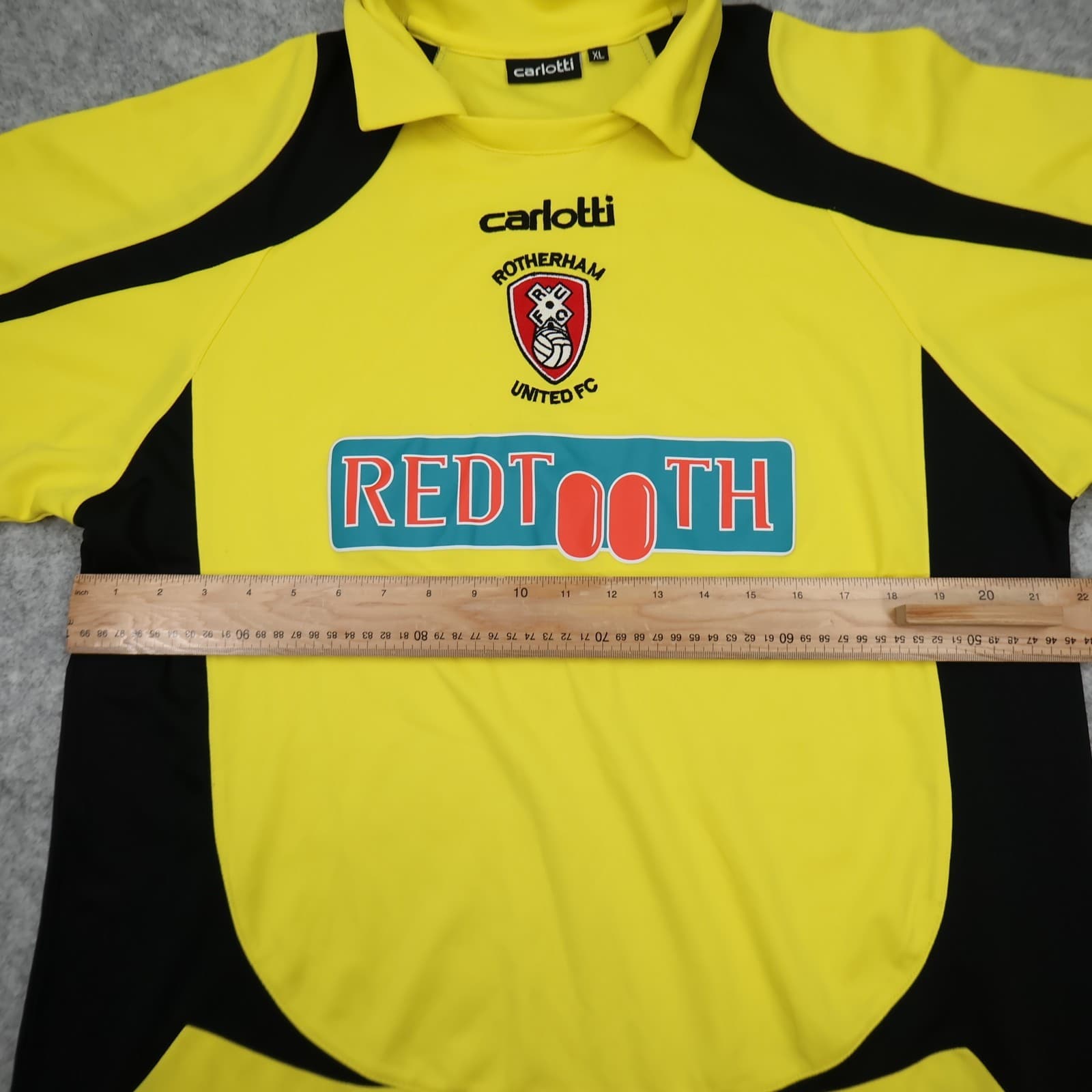 Rotherham United Shirt Extra Large Yellow Away Kit 2008 2009 Carlotti Redtooth photo 9