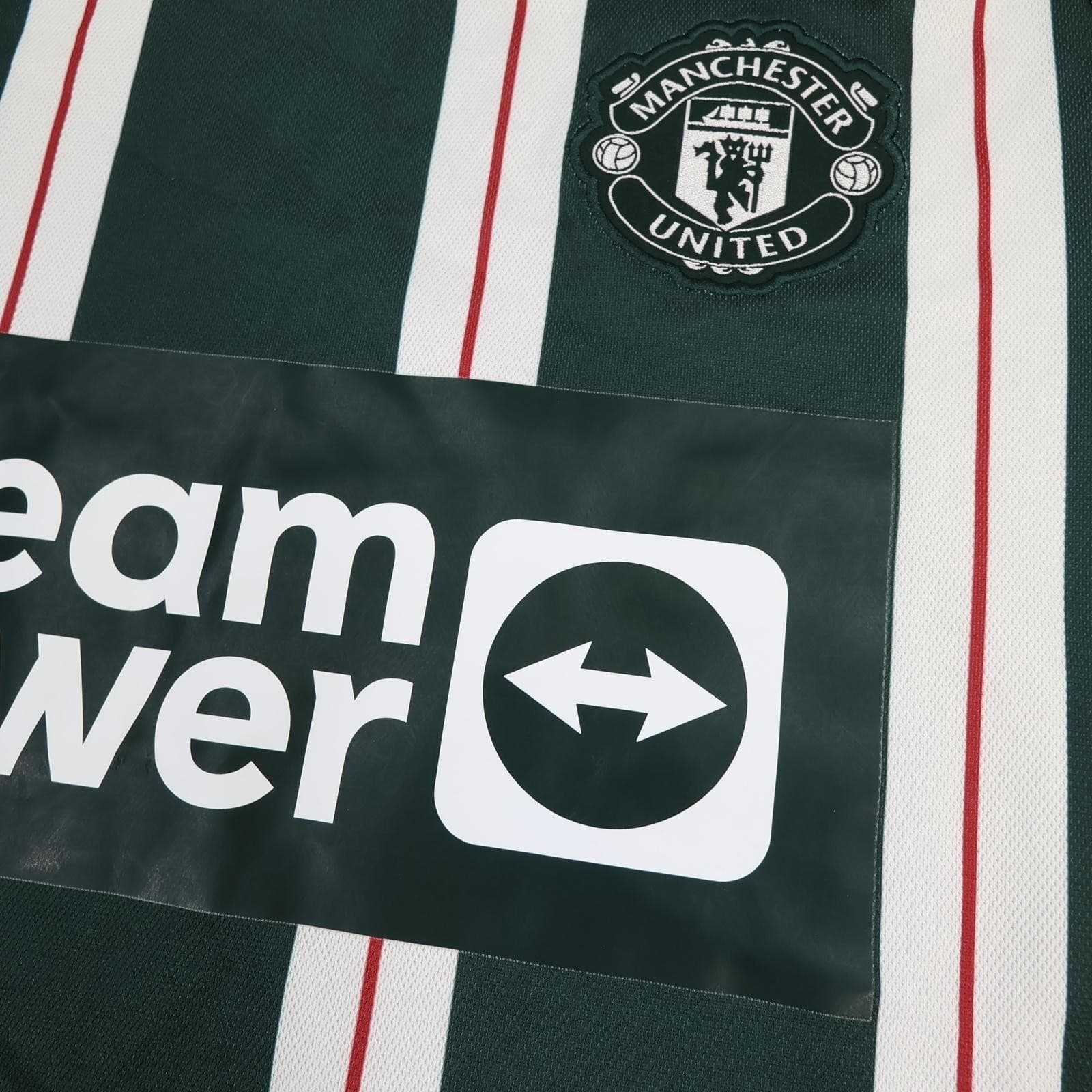 Manchester United Shirt Mens Large Green 2023 2024 Adidas Soccer Jersey photo 5