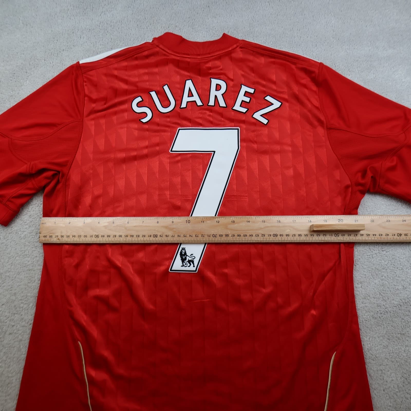 Liverpool Shirt Large Red Home Kit 2010 2011 2012 Adidas Soccer Jersey Suarez 7 photo 12