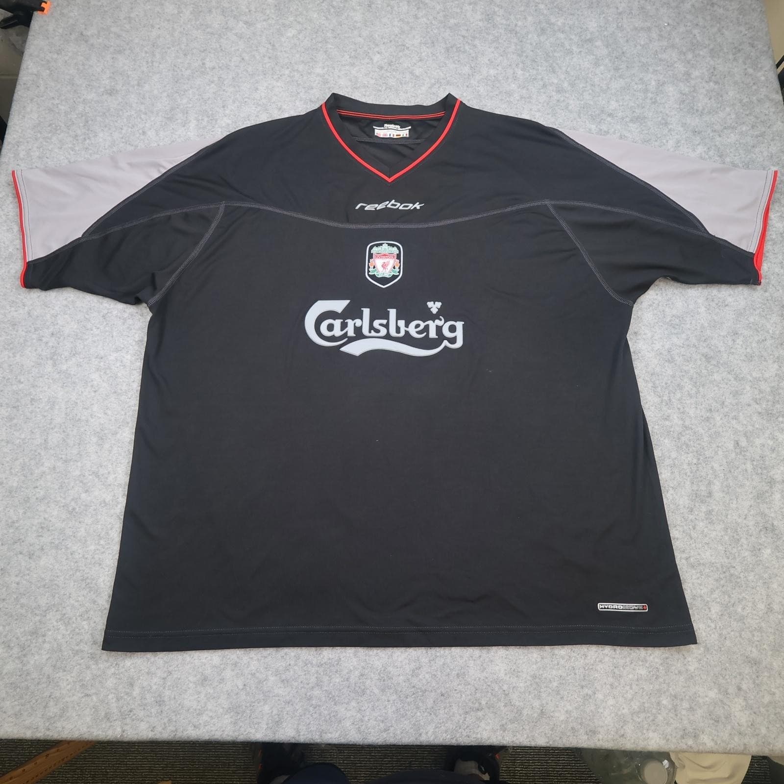 Vintage Liverpool Shirt Mens 2XL Black Away Kit 2002 2004 Reebok Carlsberg