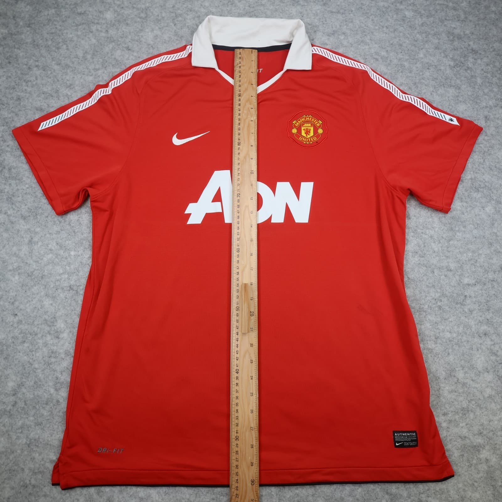 Manchester United Shirt Extra Large Red Home Kit 2010 2011 Nike Soccer Jersey photo 14