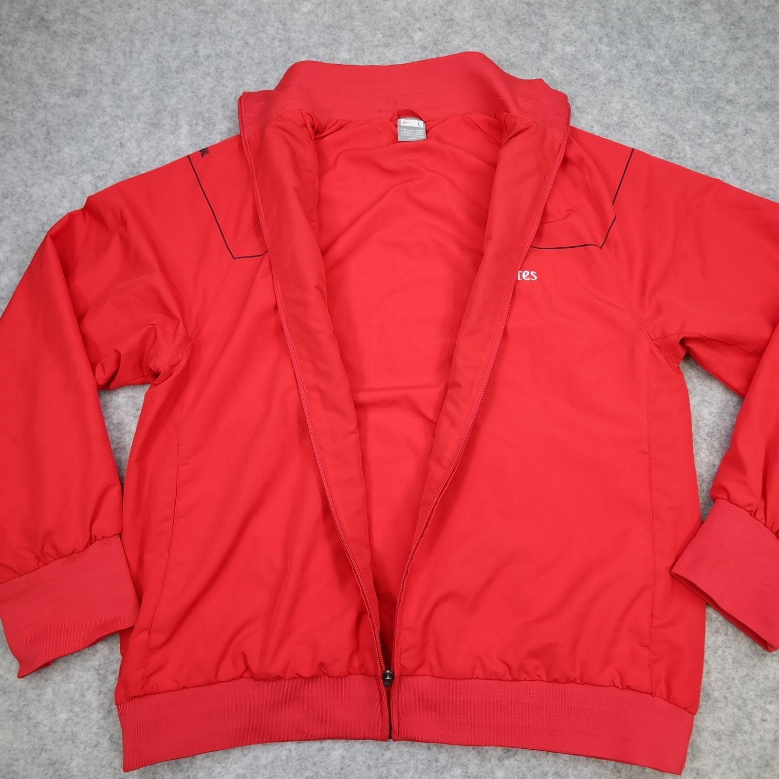 Arsenal Jacket Mens Large Red Football Nike Emirates Soccer Tracksuit 2009 2010 photo 4