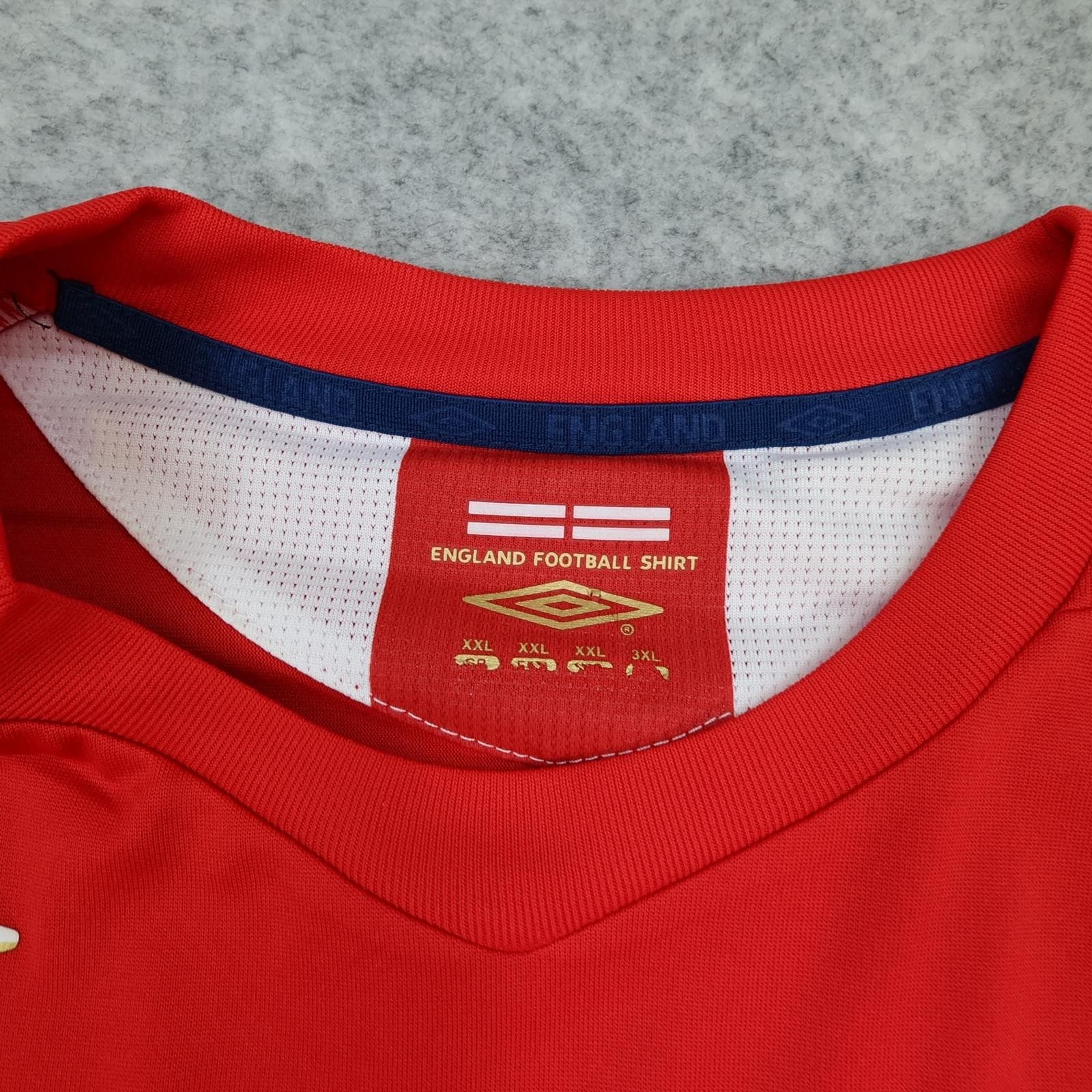 England Away Shirt Mens 2XL Red 2006 Football Umbro Beckham 7 Jersey Top photo 8