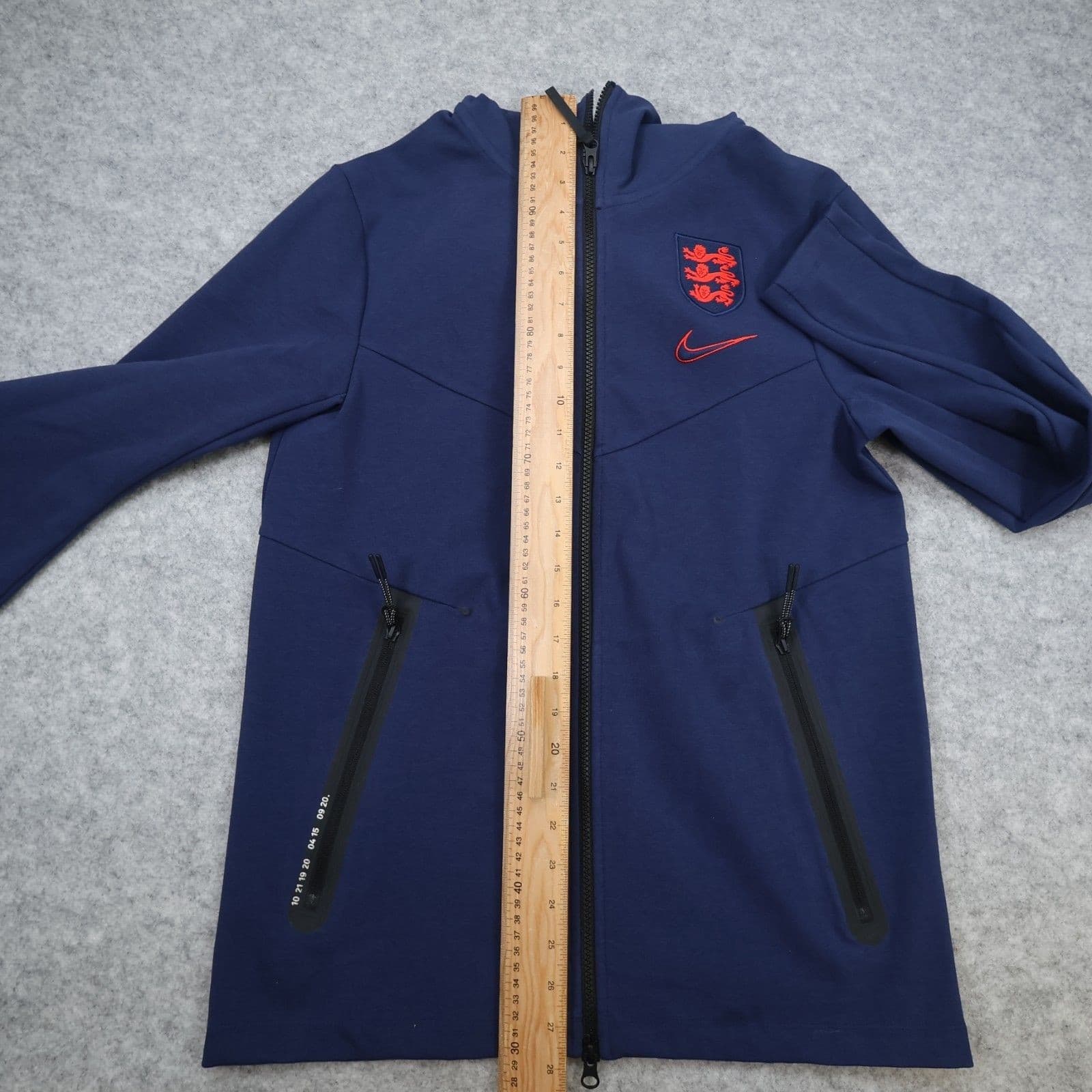 England Football Jumper Small Nike Blue Top Pullover 2020 Tech Fleece Full Zip photo 12