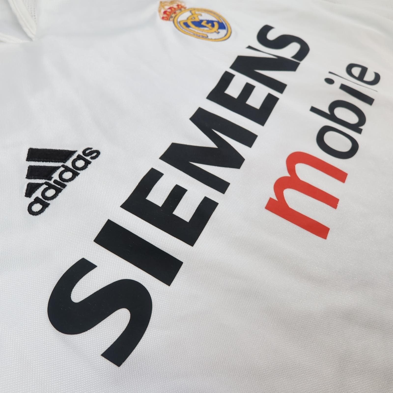 Vintage Real Madrid Shirt Mens Medium White 2004 2005 Football Adidas Zidane 5 photo 9