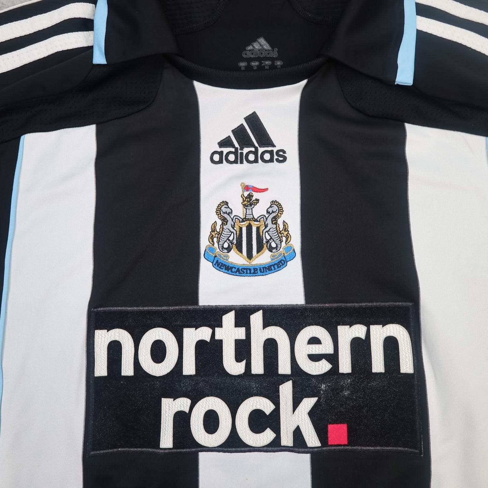 Newcastle United Shirt Mens Medium Black Home 2007 2009 Adidas Northern Rock photo 2